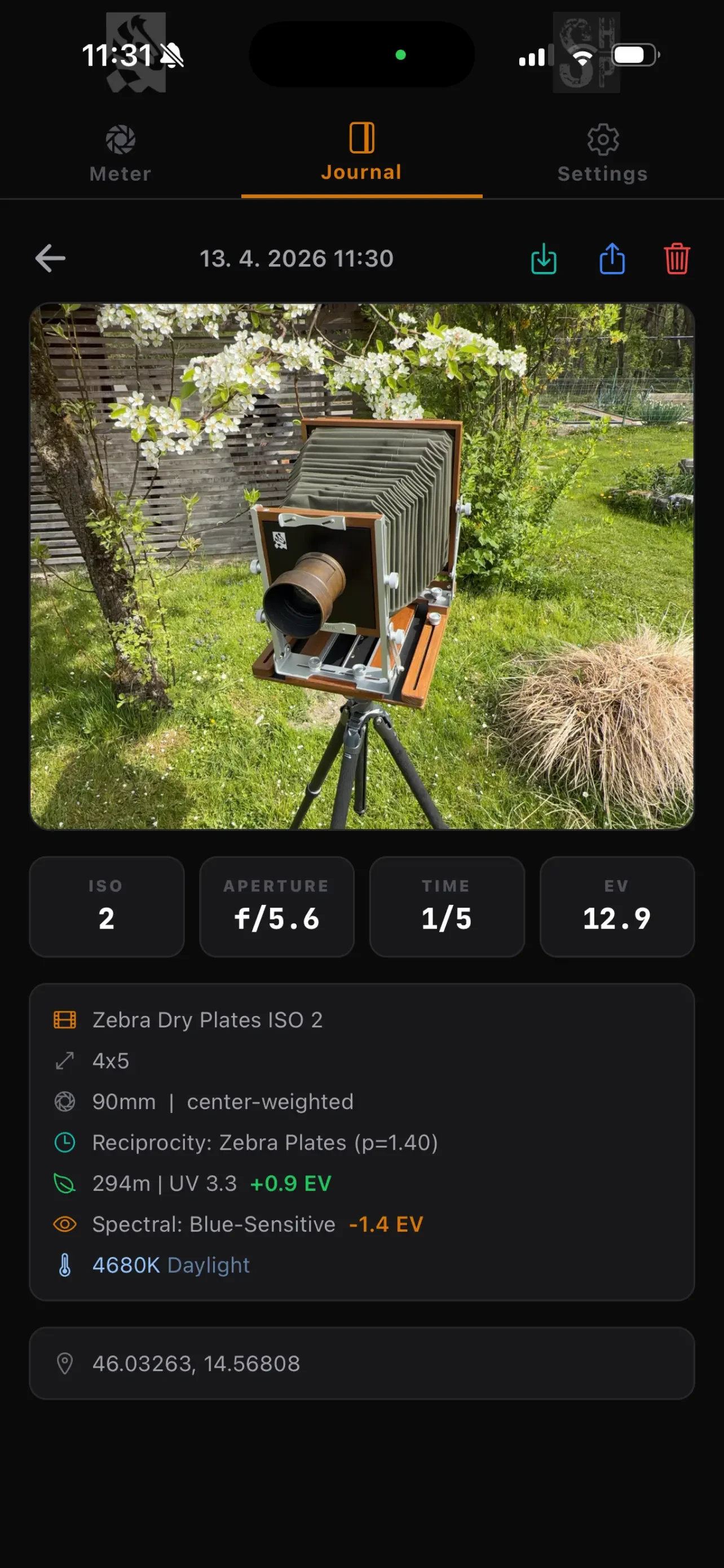 ProFilm Meter app store screenshot 6 — Photo & Video (iOS)