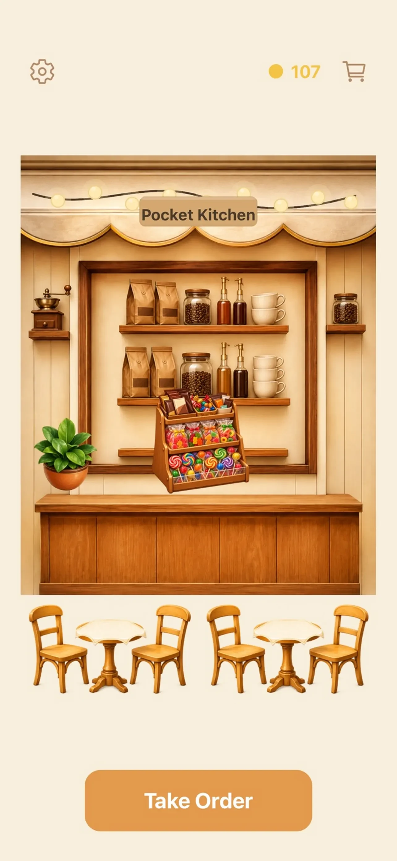 Pocket Kitchen: Cozy Cafe app store screenshot 1 — Games (iOS)