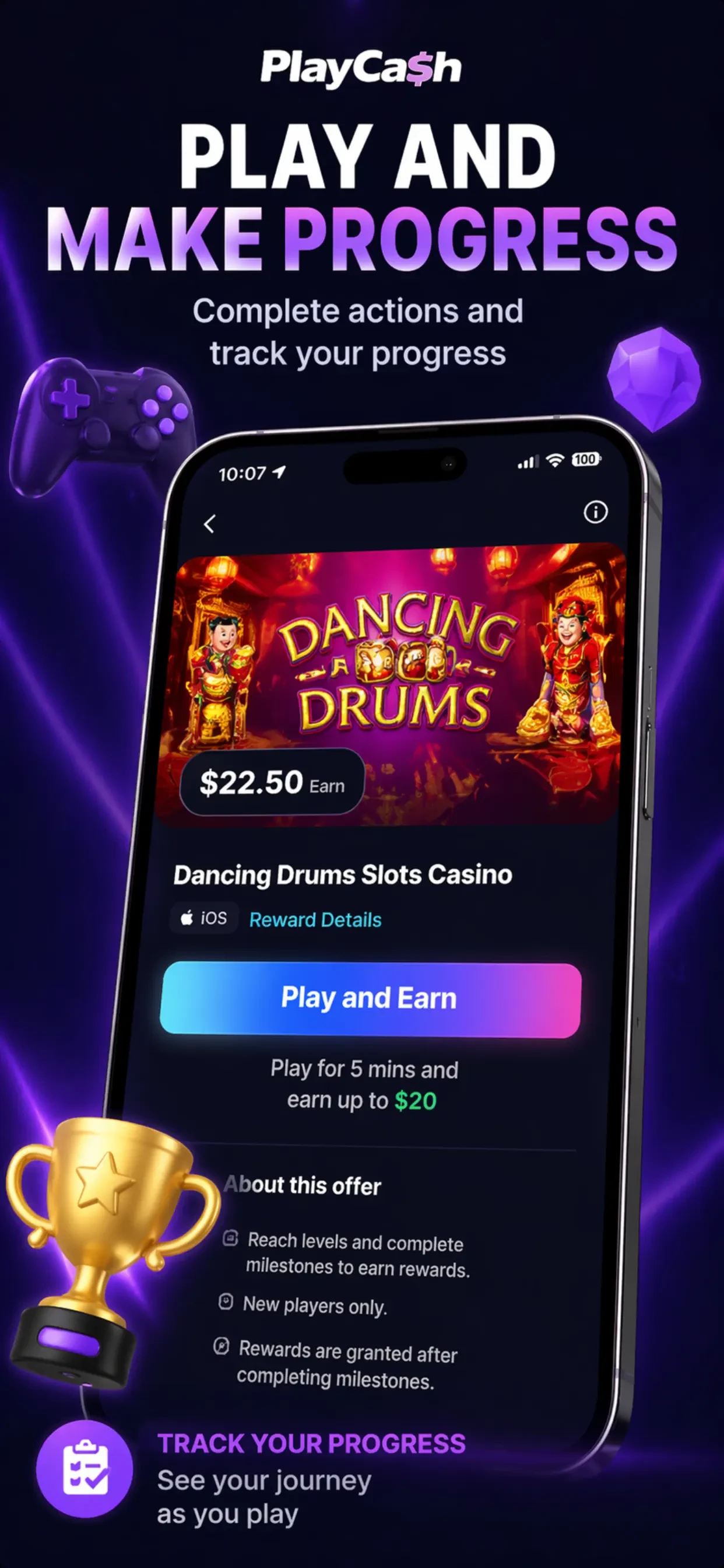 PlayCash Rewards app store screenshot 4 — Games (iOS)