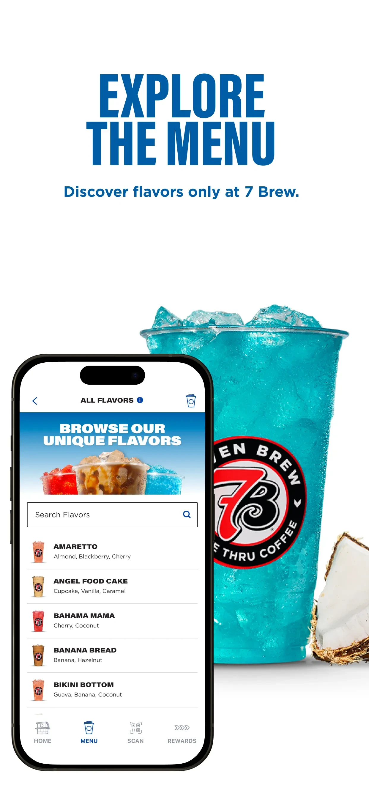 7 Brew Coffee app store screenshot 2 — Unknown (iOS)