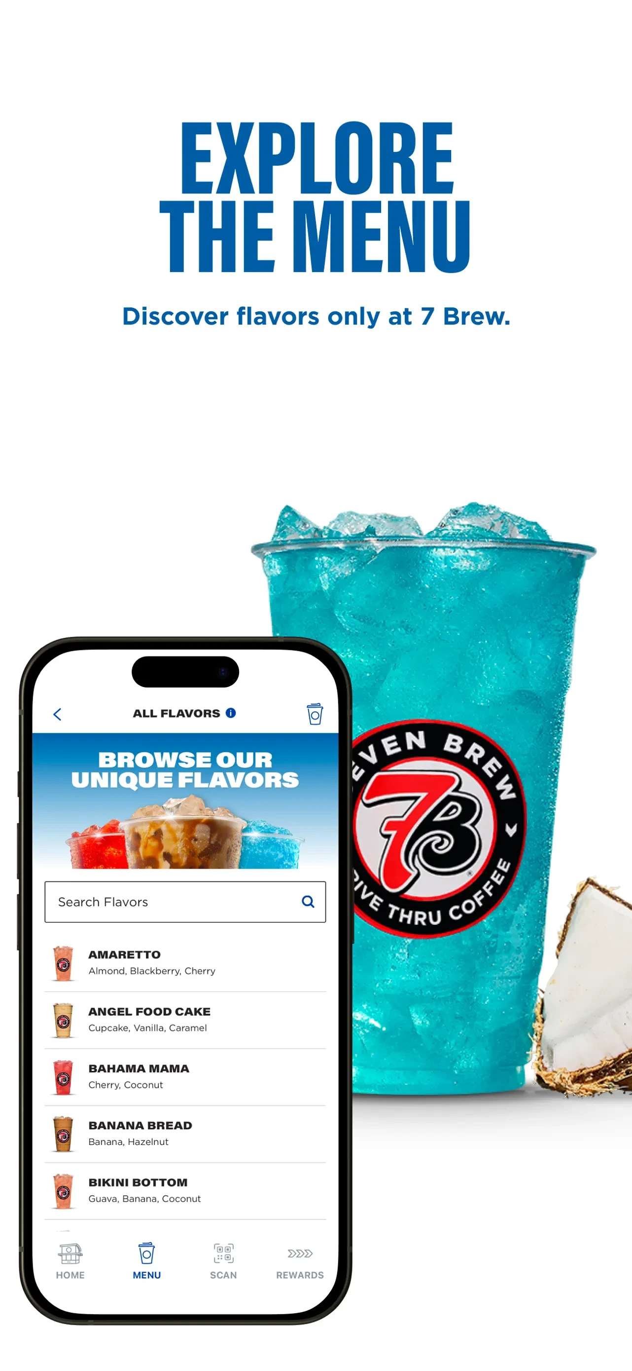 7 Brew Coffee app store screenshot 2 — Unknown (iOS)