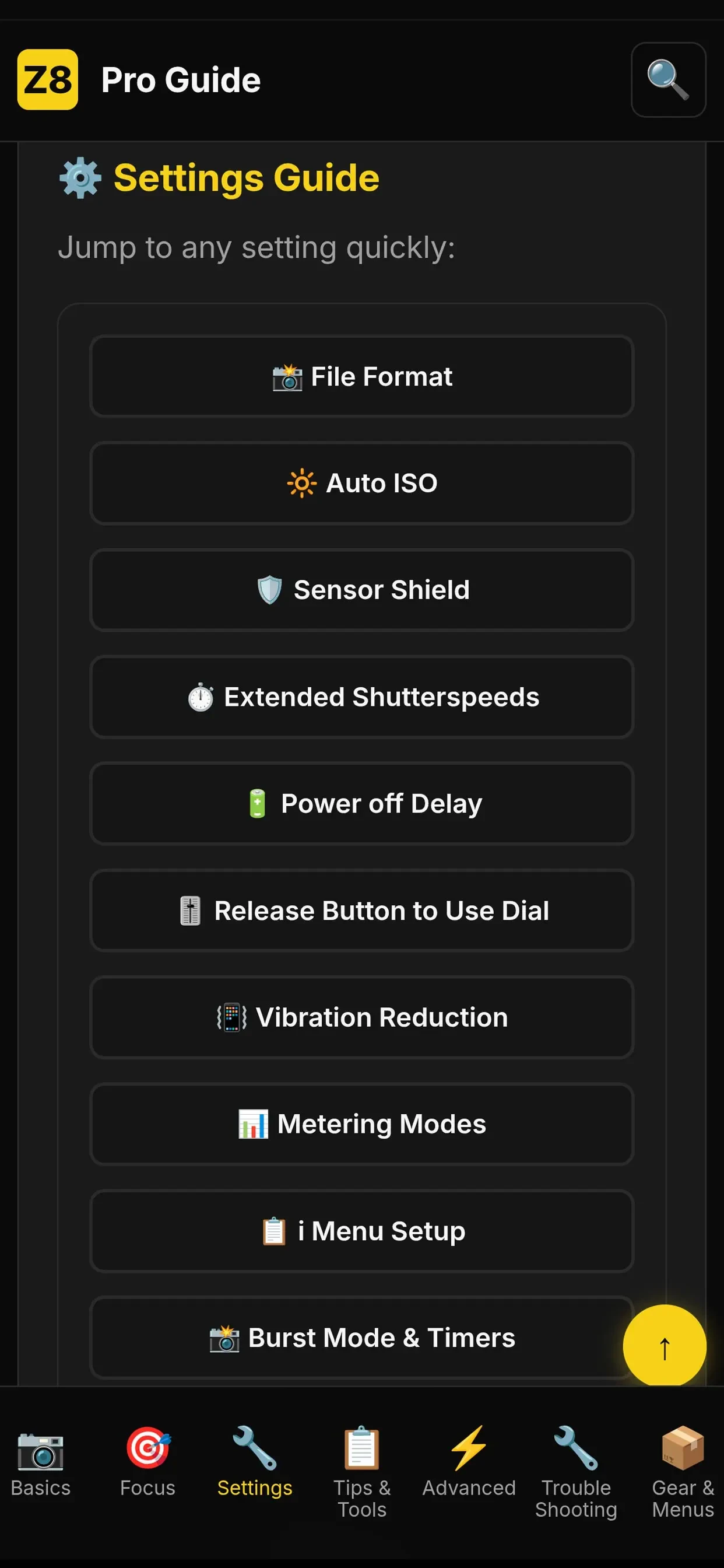 Unofficial Z8 Pro Guide app store screenshot 2 — Photo & Video (iOS)