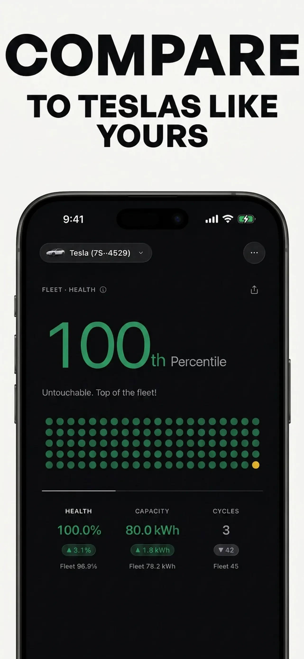 Battery Health - For Tesla app store screenshot 3 — Lifestyle (iOS)