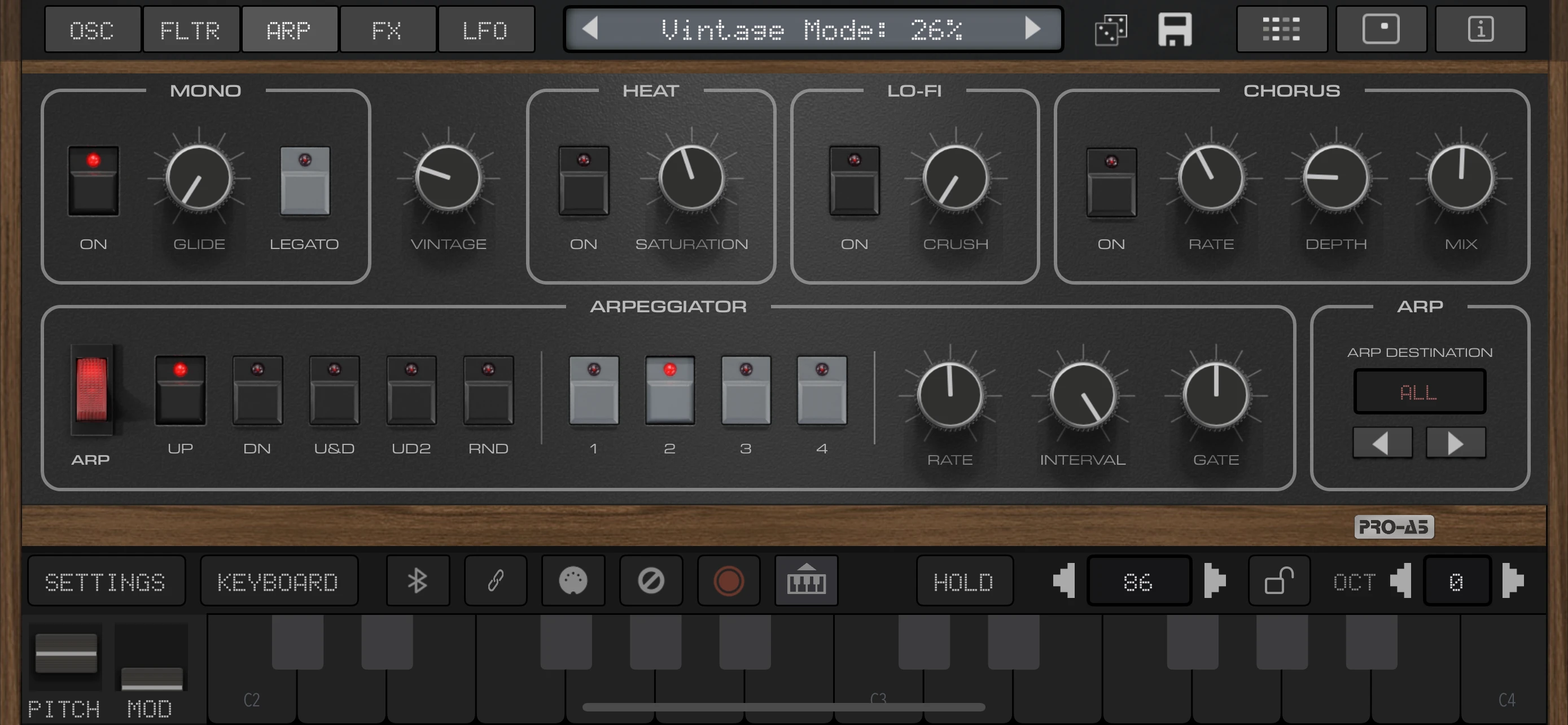 Pro-A5 Synth + AUv3 app store screenshot 6 — Music (iOS)
