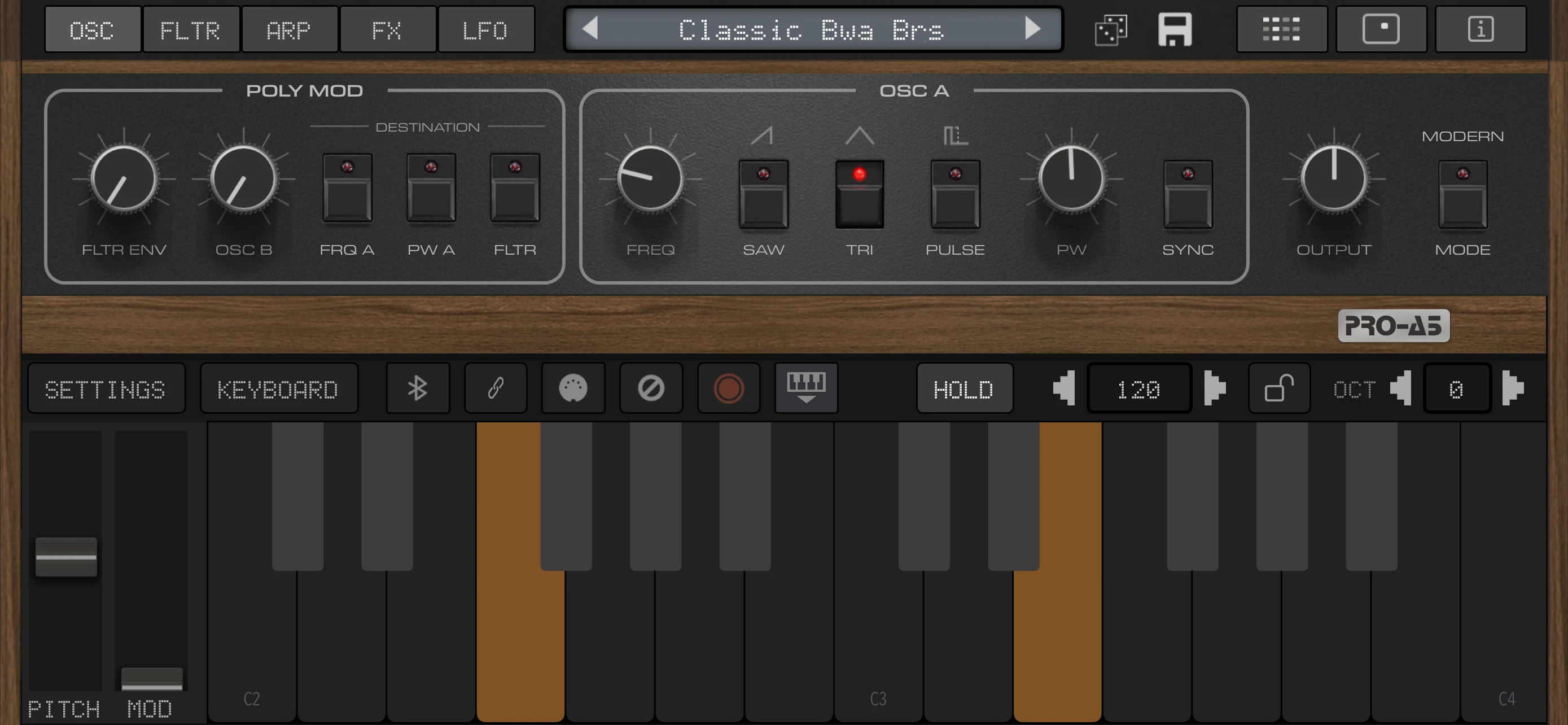 Pro-A5 Synth + AUv3 app store screenshot 8 — Music (iOS)
