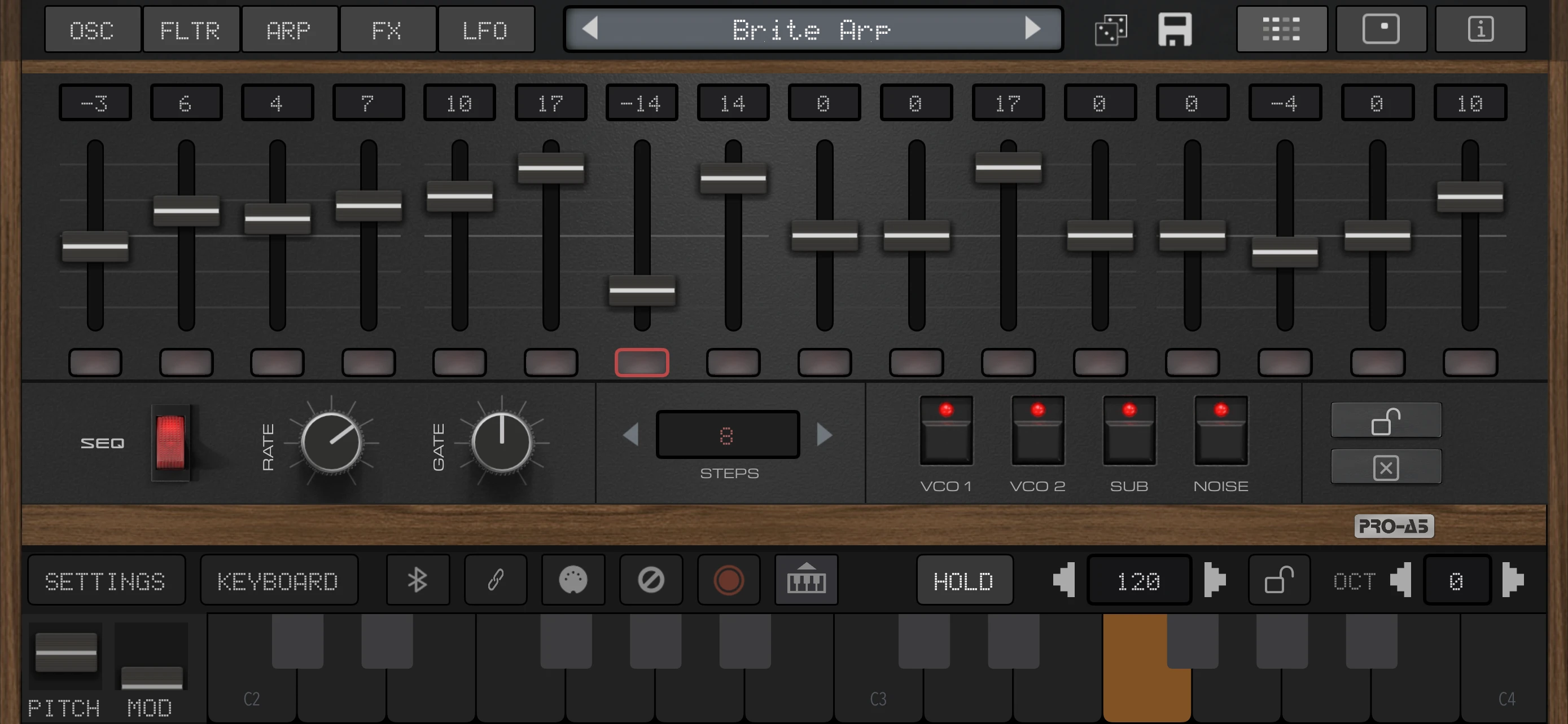 Pro-A5 Synth + AUv3 app store screenshot 9 — Music (iOS)