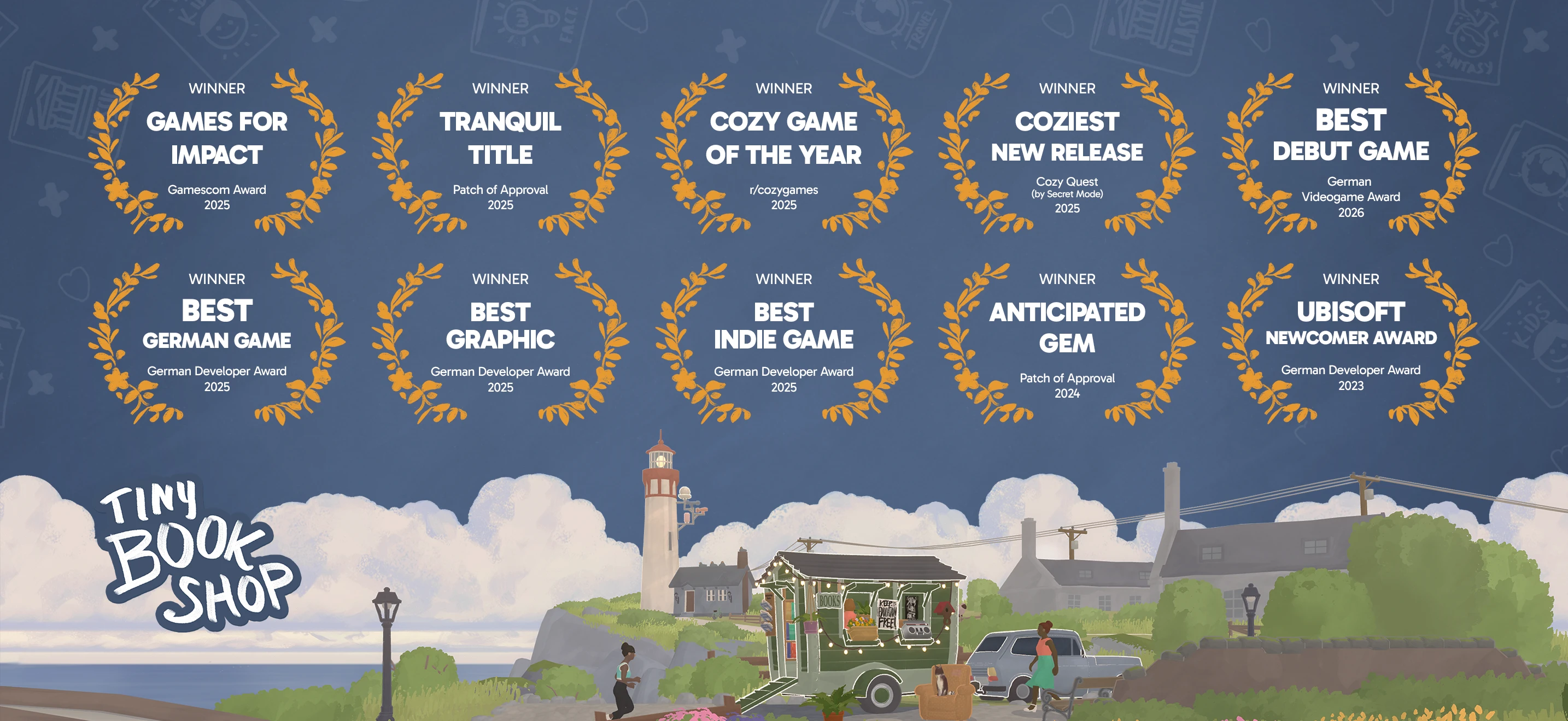 Tiny Bookshop app store screenshot 1 — Games (iOS)