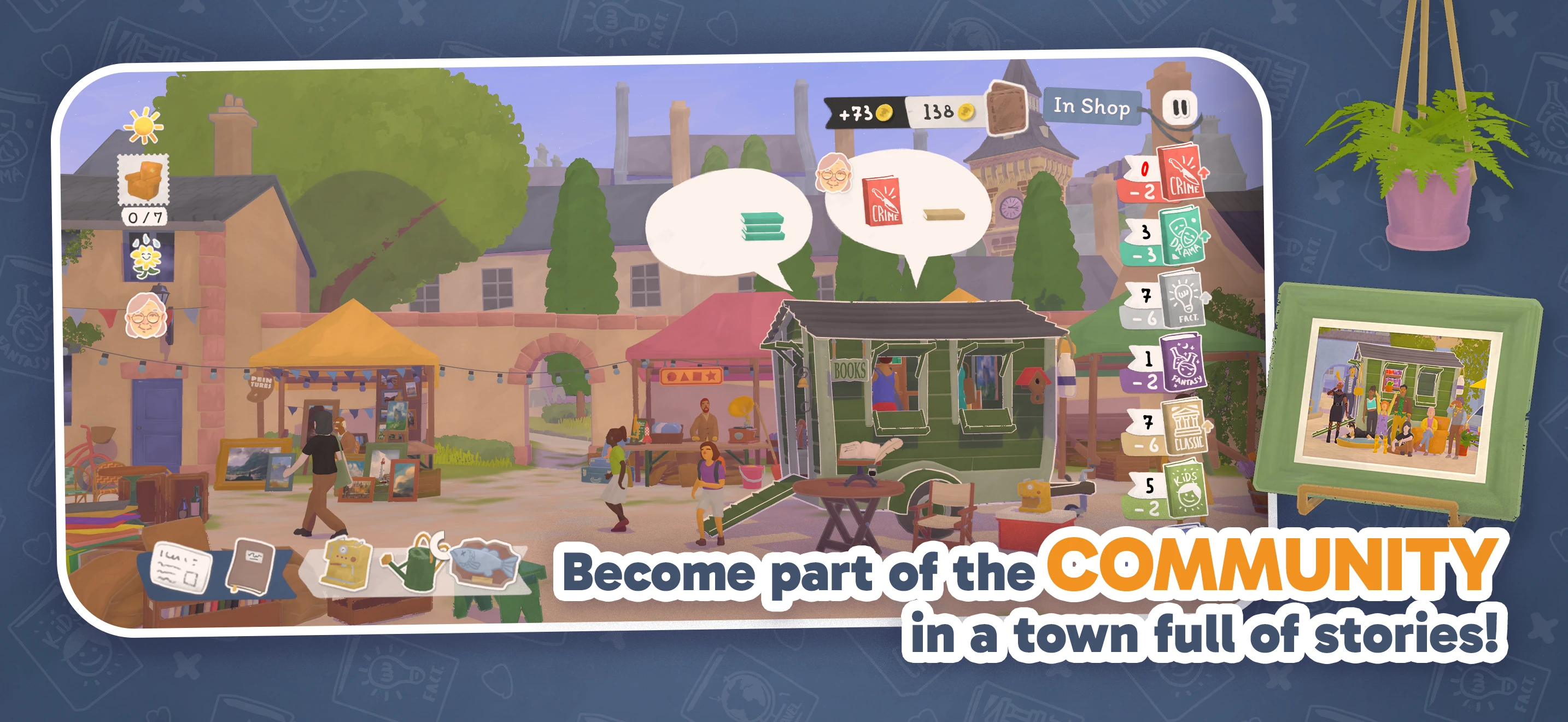 Tiny Bookshop app store screenshot 10 — Games (iOS)