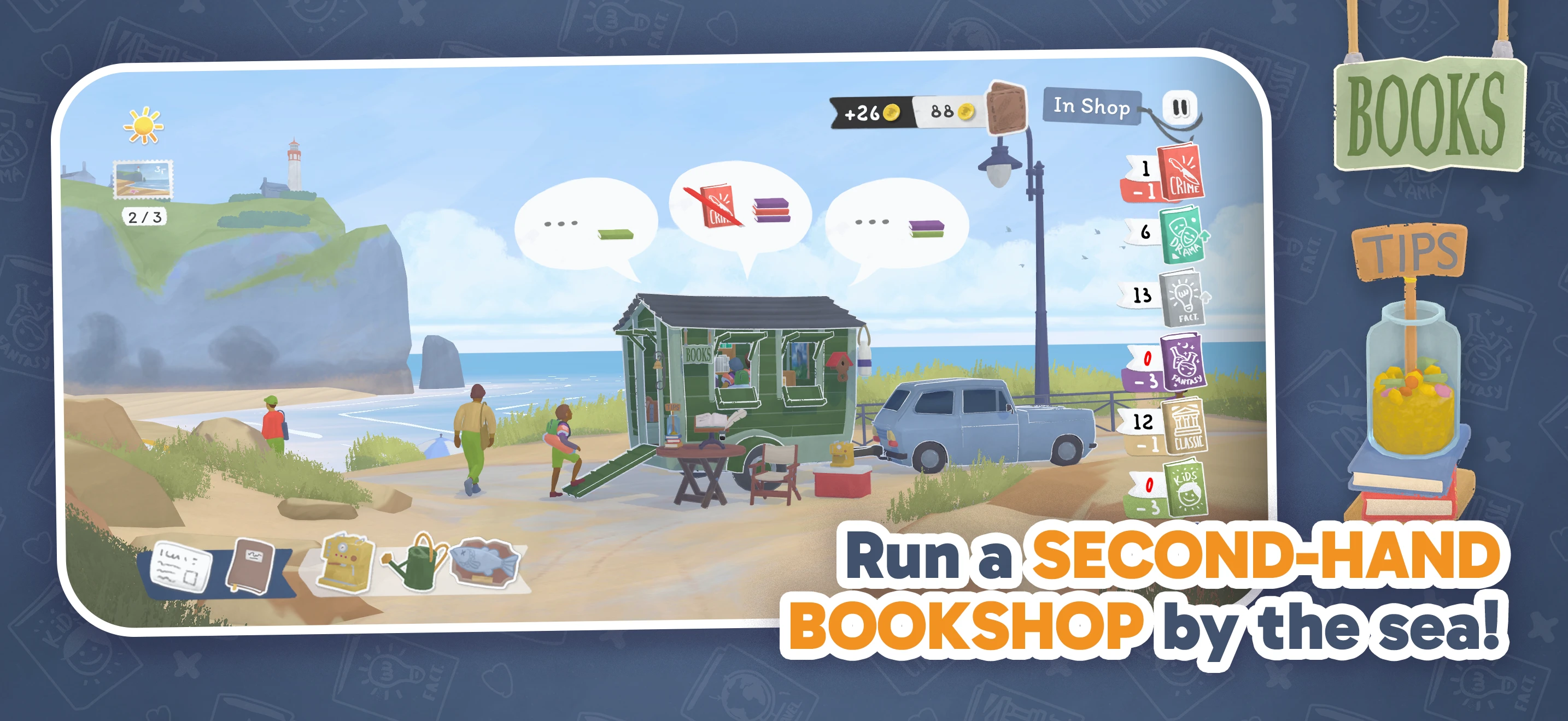 Tiny Bookshop app store screenshot 2 — Games (iOS)