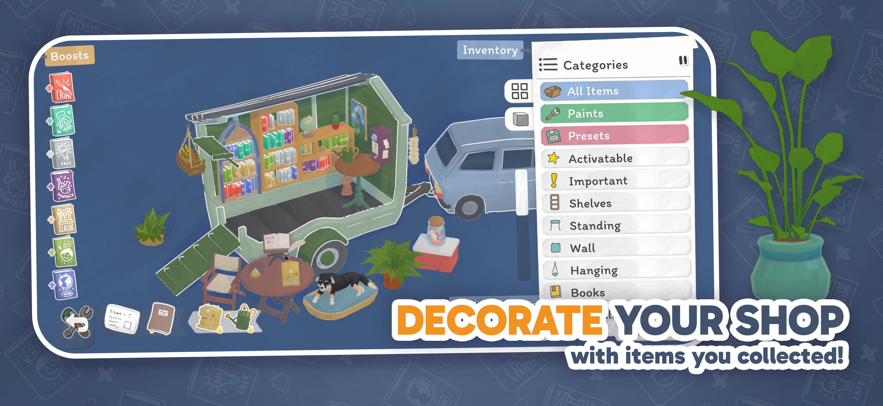 Tiny Bookshop app store screenshot 3 — Games (iOS)