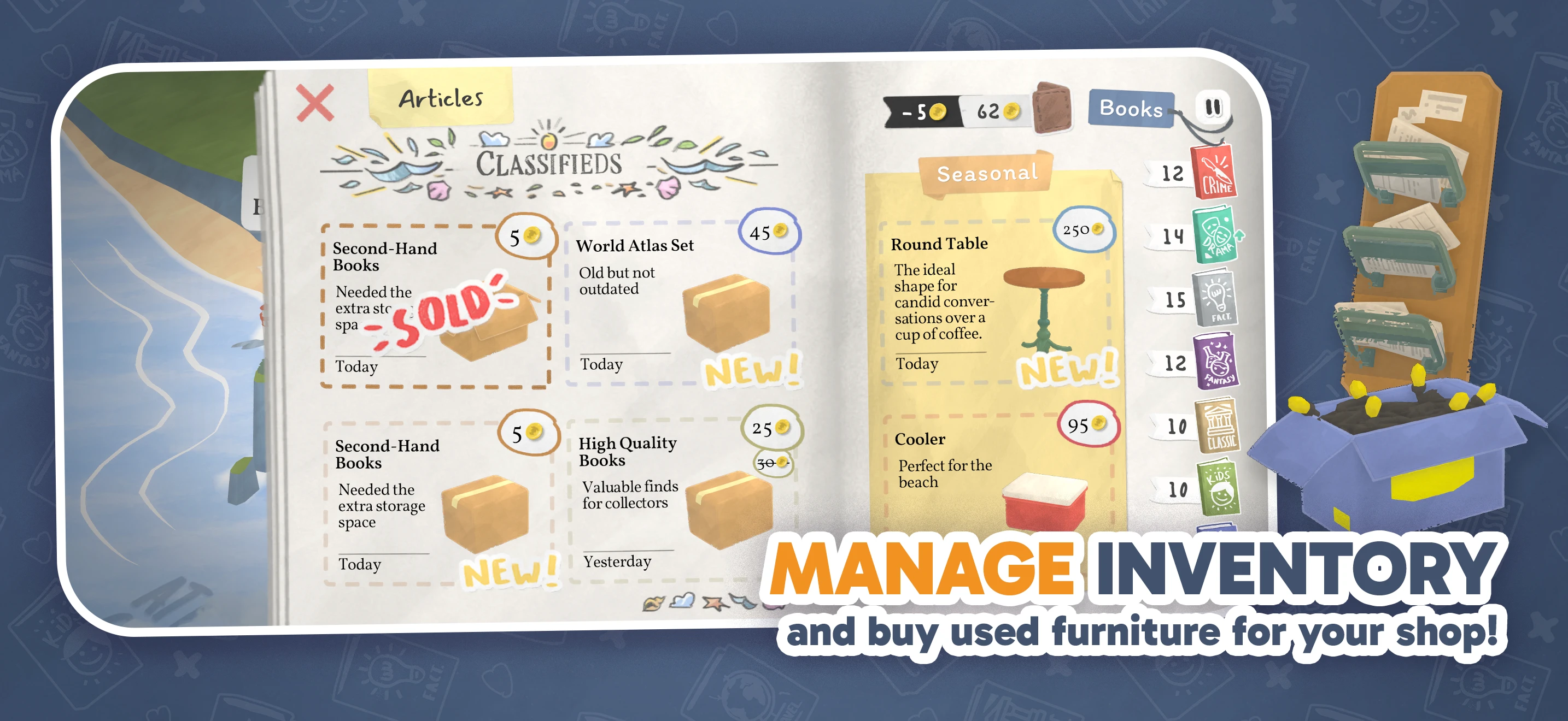 Tiny Bookshop app store screenshot 7 — Games (iOS)