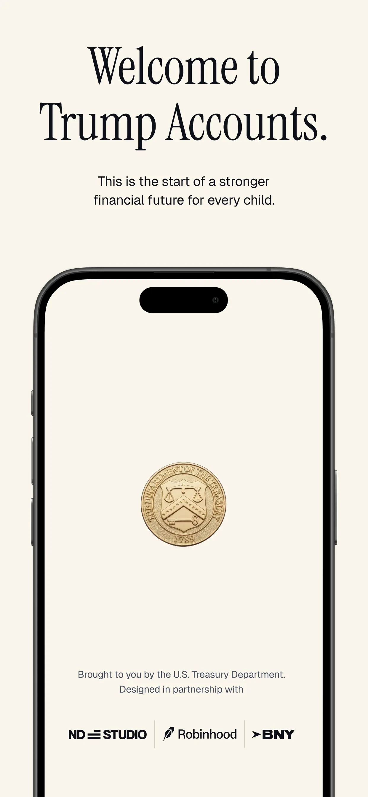 Trump Accounts: Official App app store screenshot 2 — Finance (iOS)