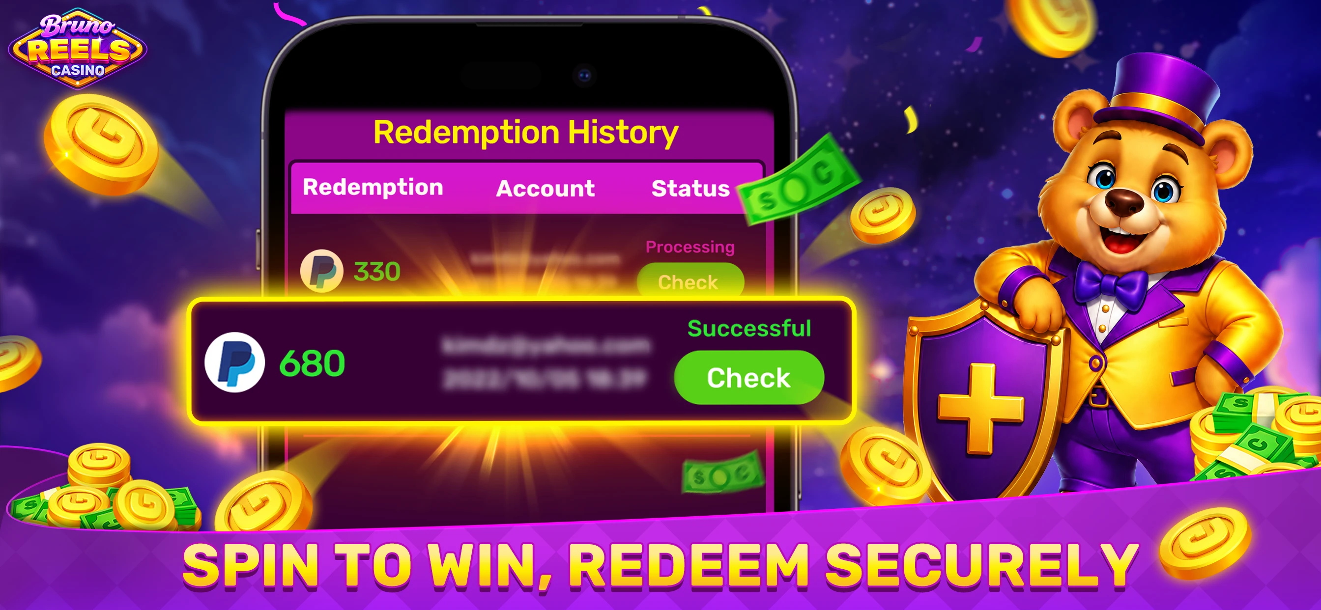 Bruno Reels Casino app store screenshot 1 — Games (iOS)