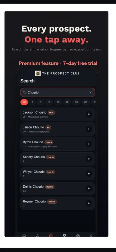 The Prospect Club app store screenshot 1 — Sports (iOS)
