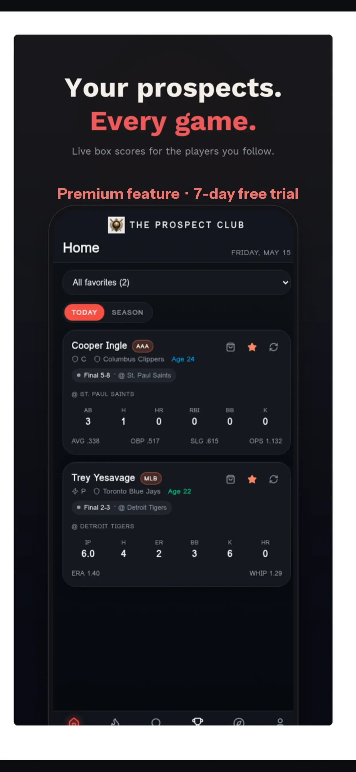 The Prospect Club app store screenshot 6 — Sports (iOS)