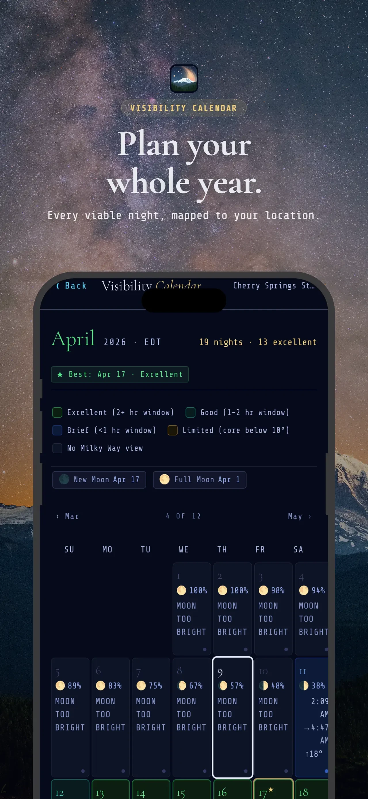 Milky Way Tonight app store screenshot 7 — Unknown (iOS)