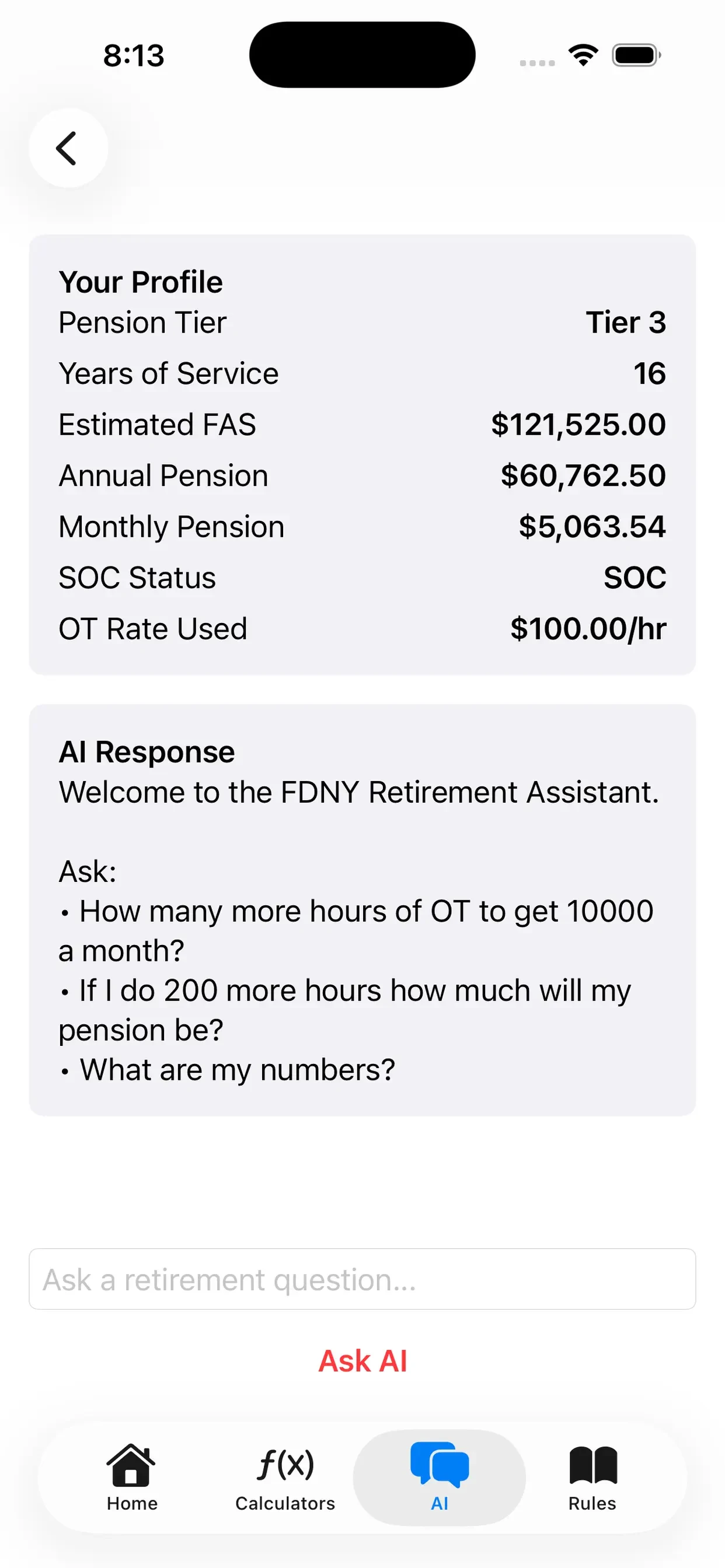 FDNY Retirement Planner app store screenshot 7 — Unknown (iOS)