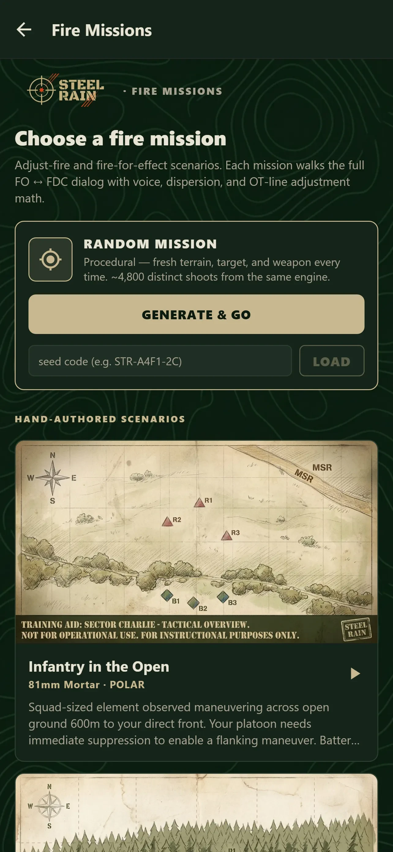 Steel Rain Call for Fire app store screenshot 1 — Education (iOS)