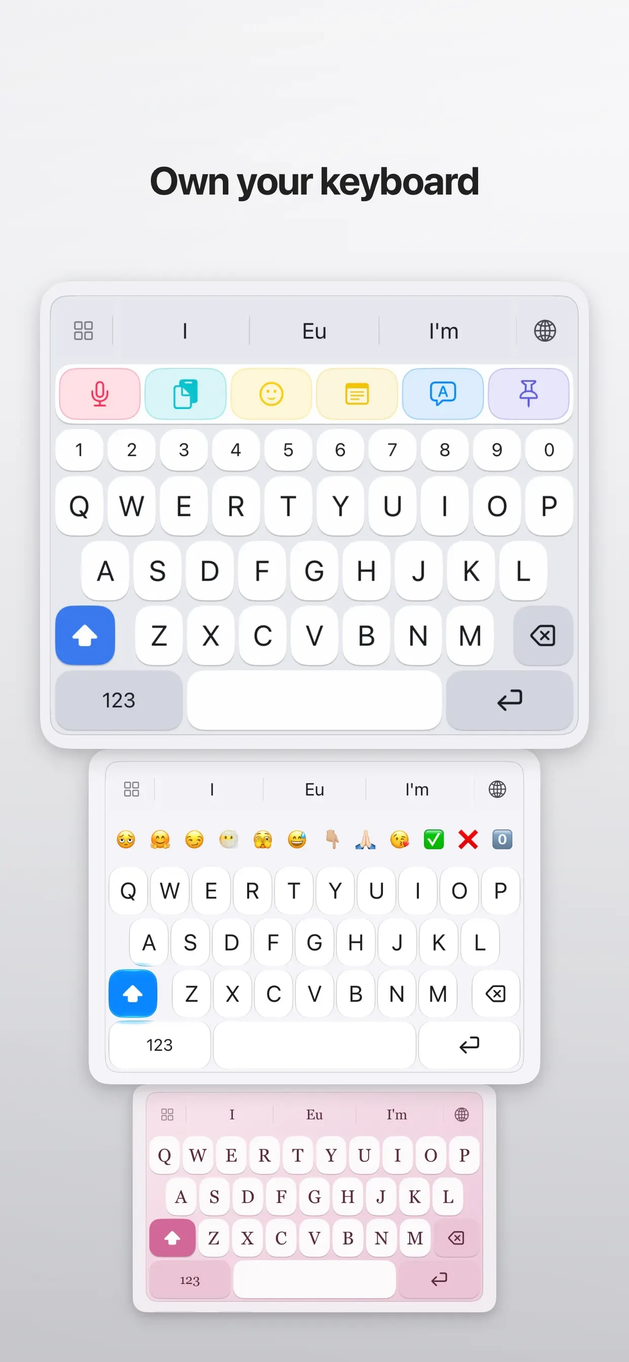 Clink: Custom Keyboards app store screenshot 1 — Utilities (iOS)