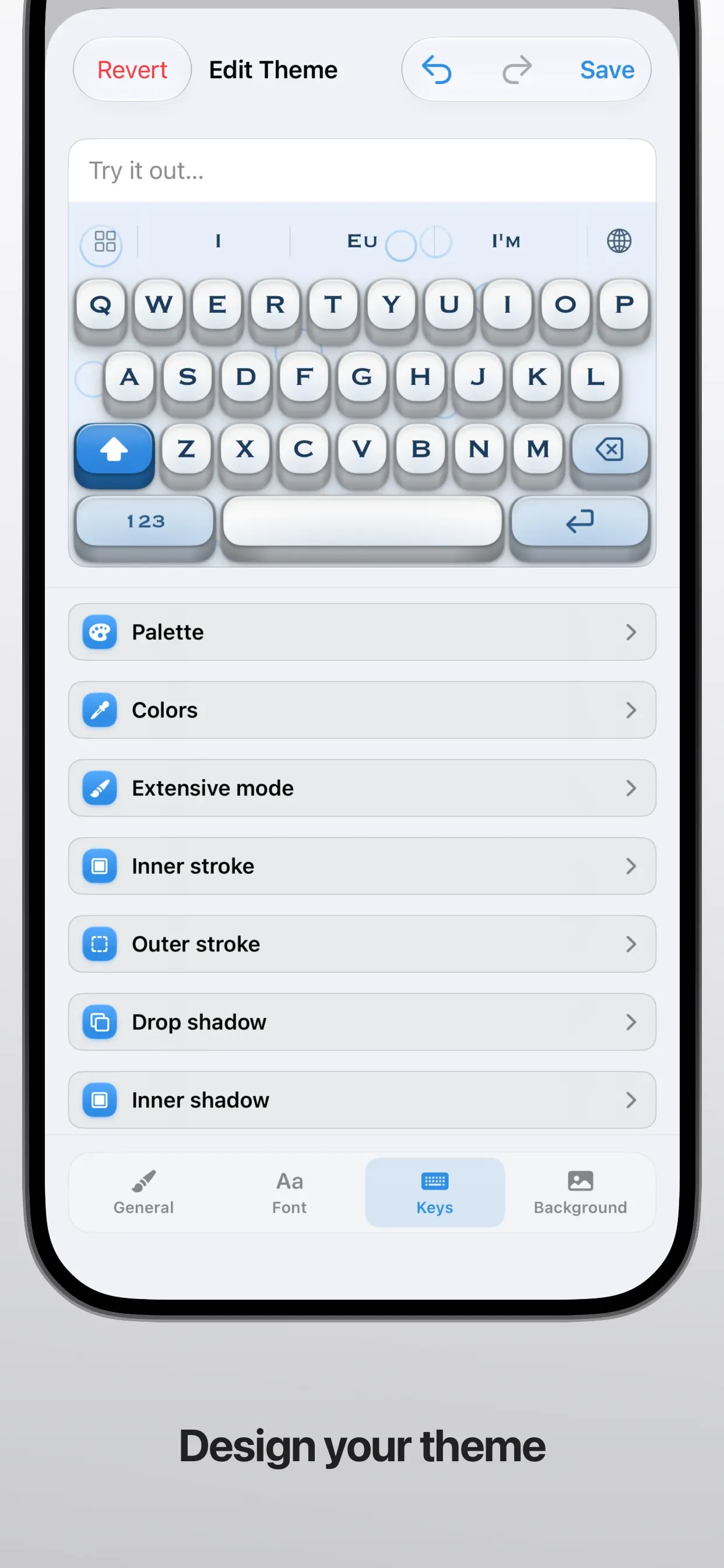 Clink: Custom Keyboards app store screenshot 2 — Utilities (iOS)