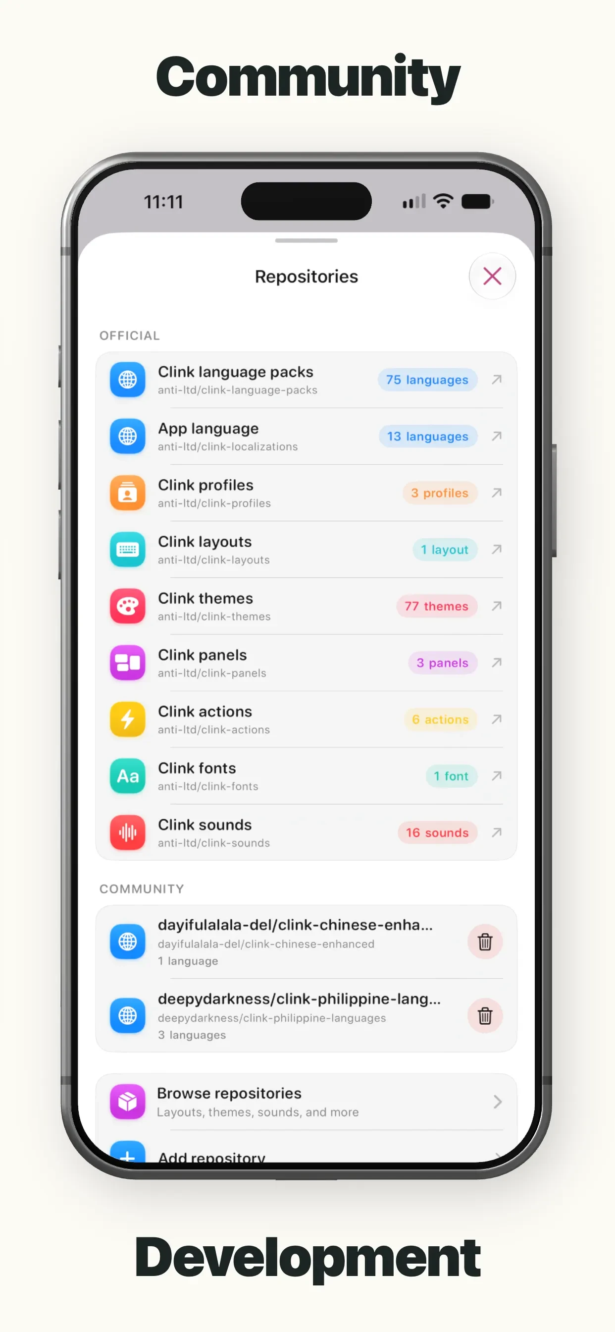 Clink: Custom Keyboards app store screenshot 9 — Utilities (iOS)