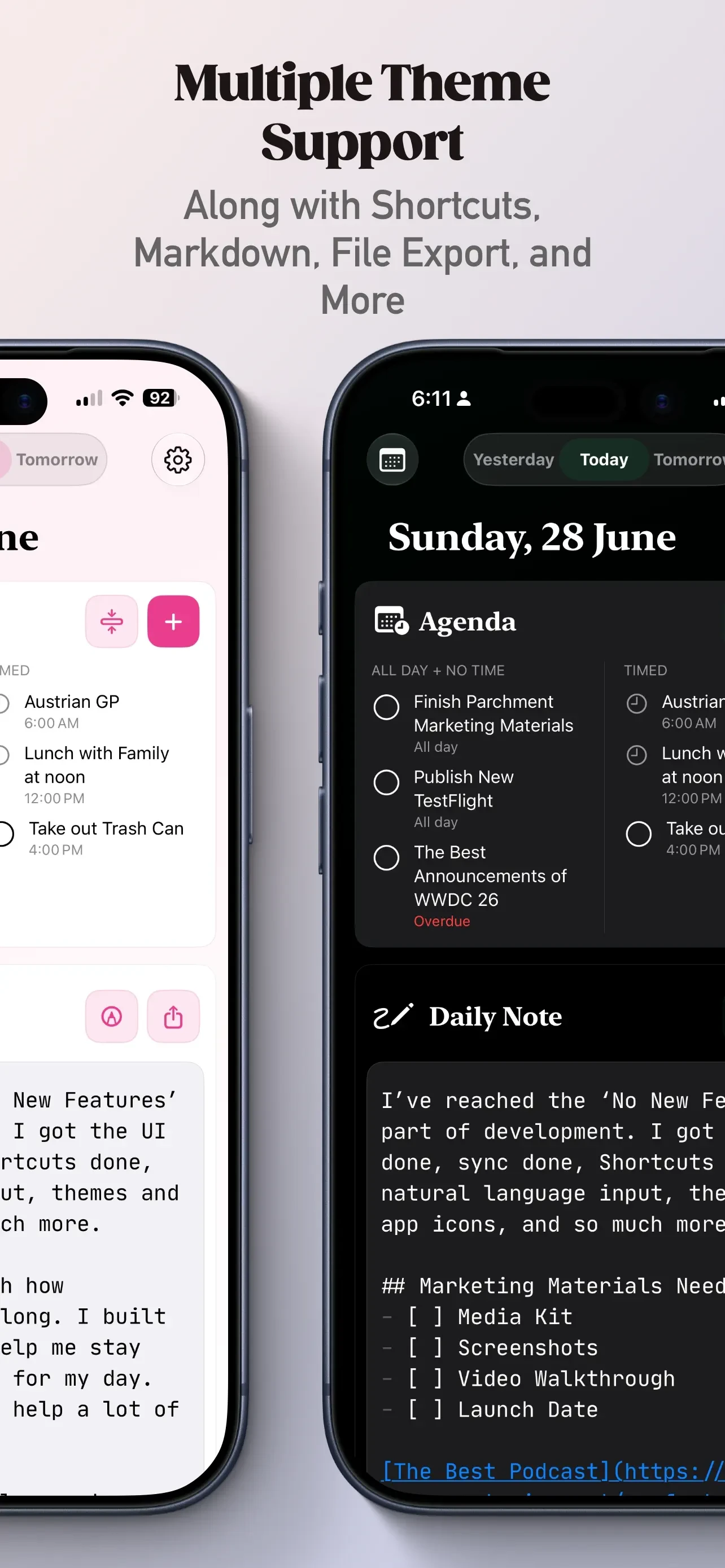 Parchment: Agenda & Daily Note app store screenshot 4 — Unknown (iOS)