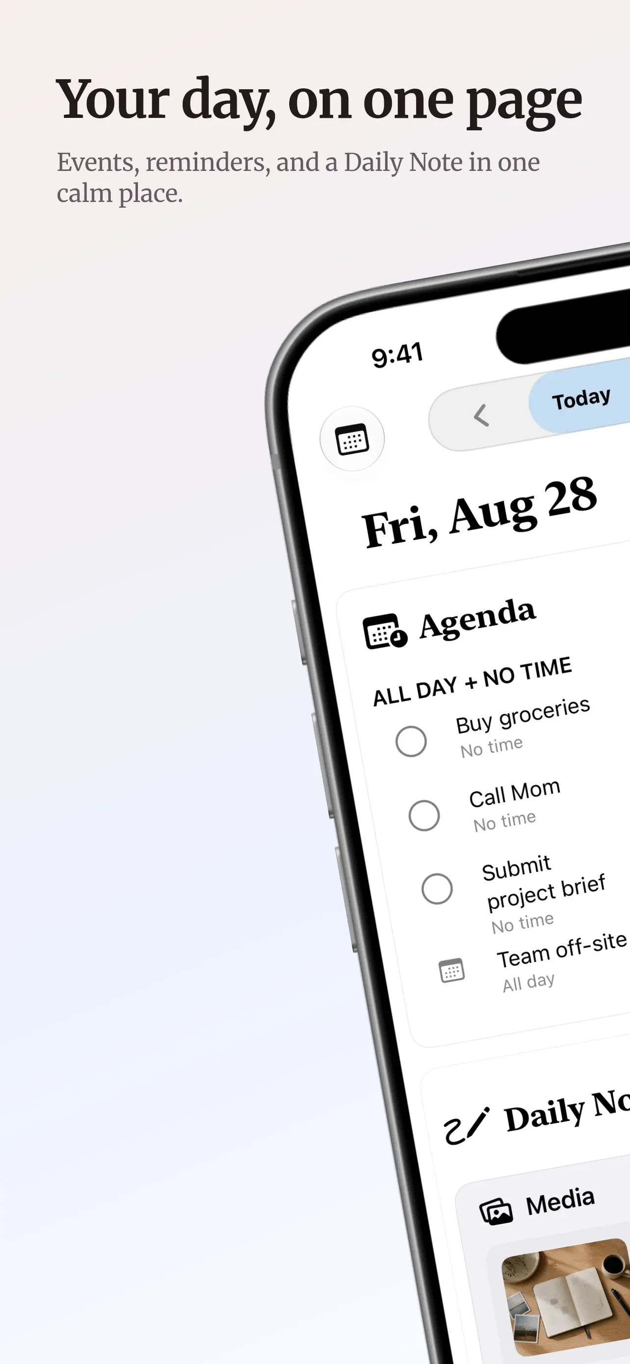 Parchment: Agenda & Daily Note app store screenshot 1 — Unknown (iOS)