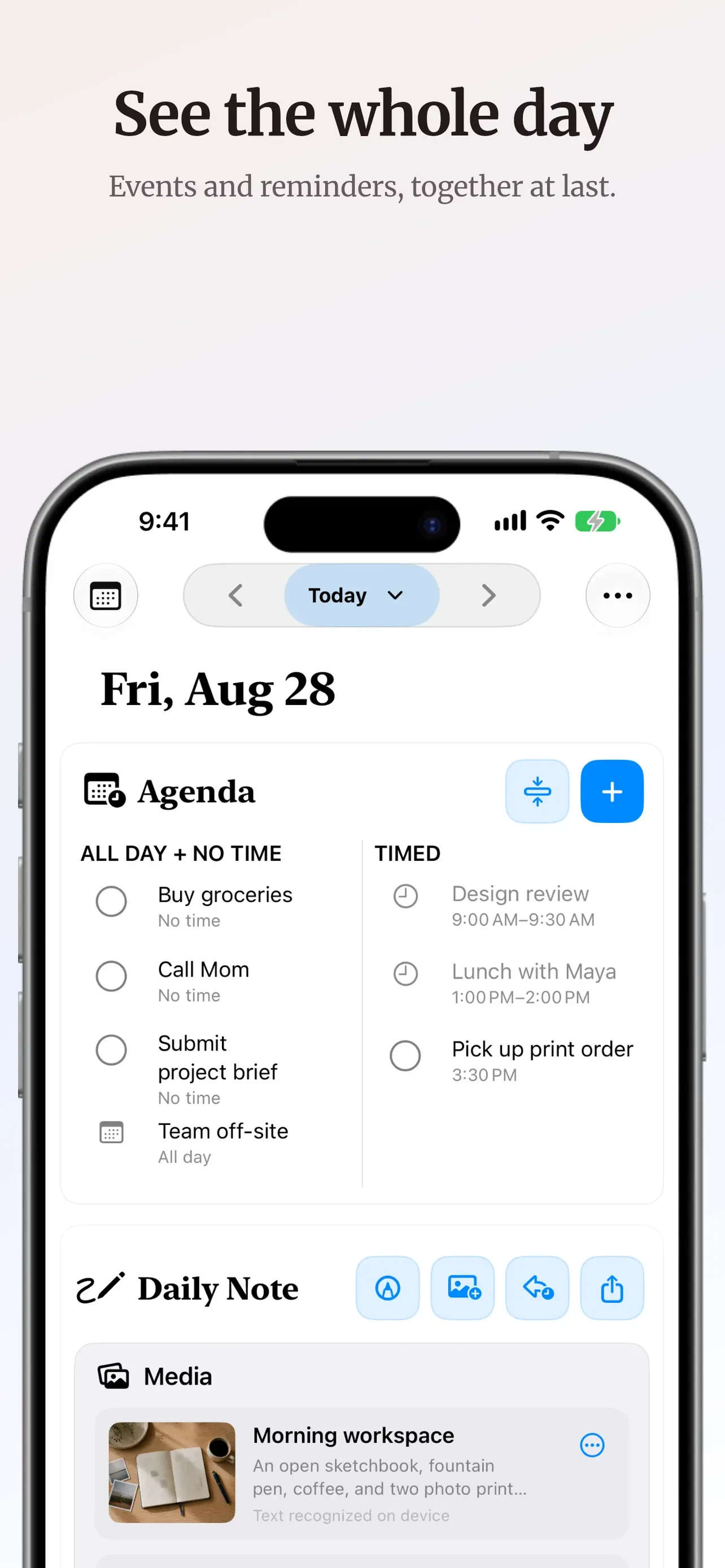 Parchment: Agenda & Daily Note app store screenshot 3 — Unknown (iOS)