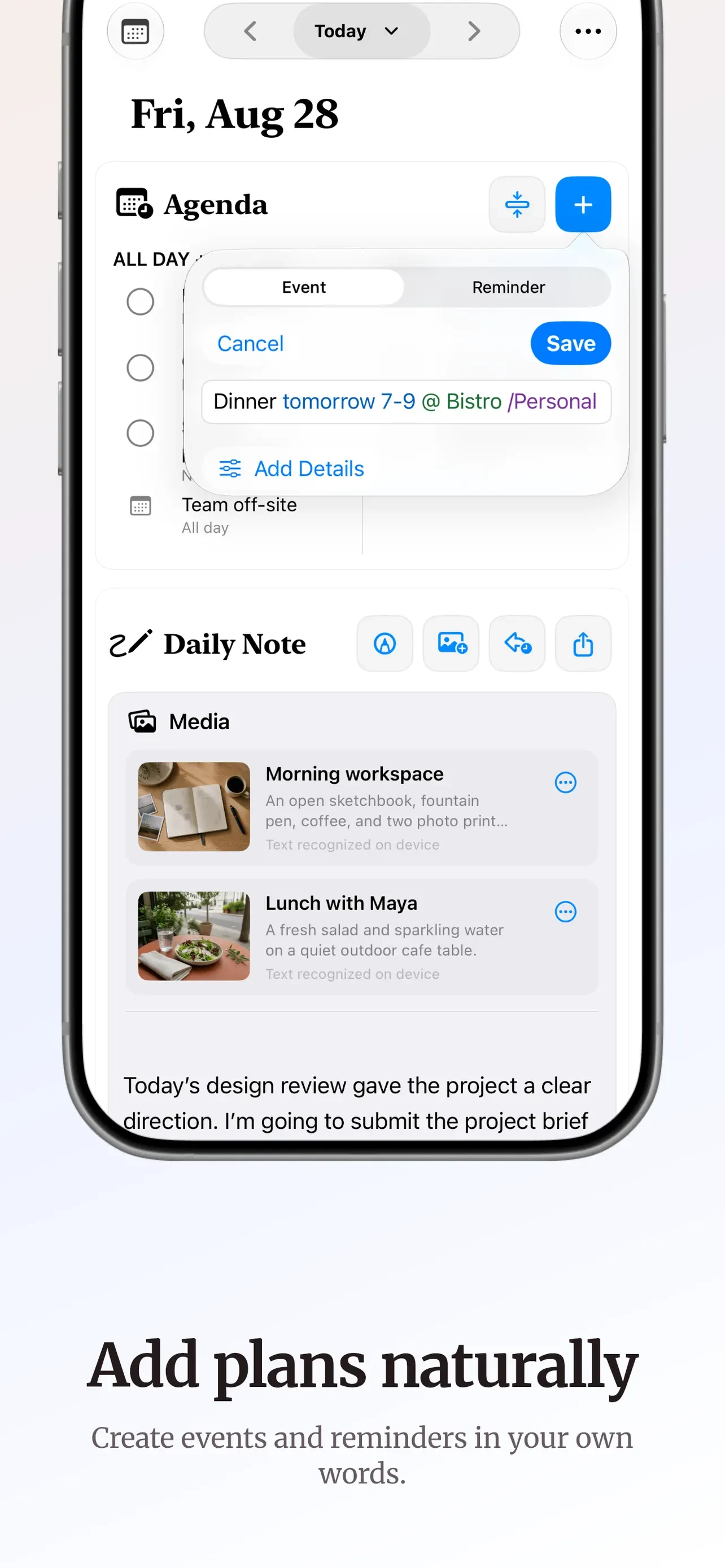 Parchment: Agenda & Daily Note app store screenshot 4 — Unknown (iOS)