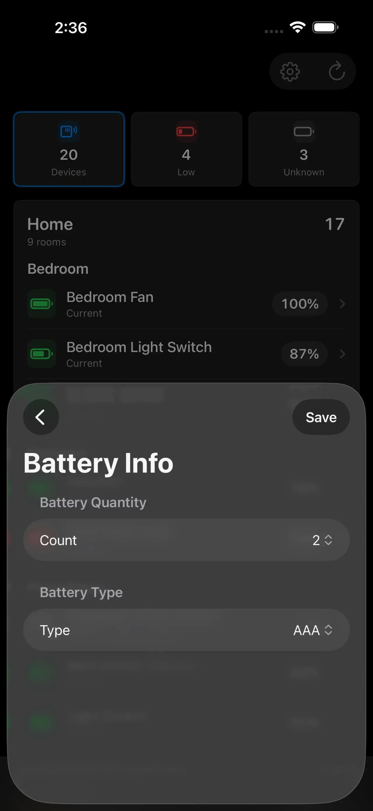 Battery Hub for HomeKit app store screenshot 2 — Utilities (iOS)