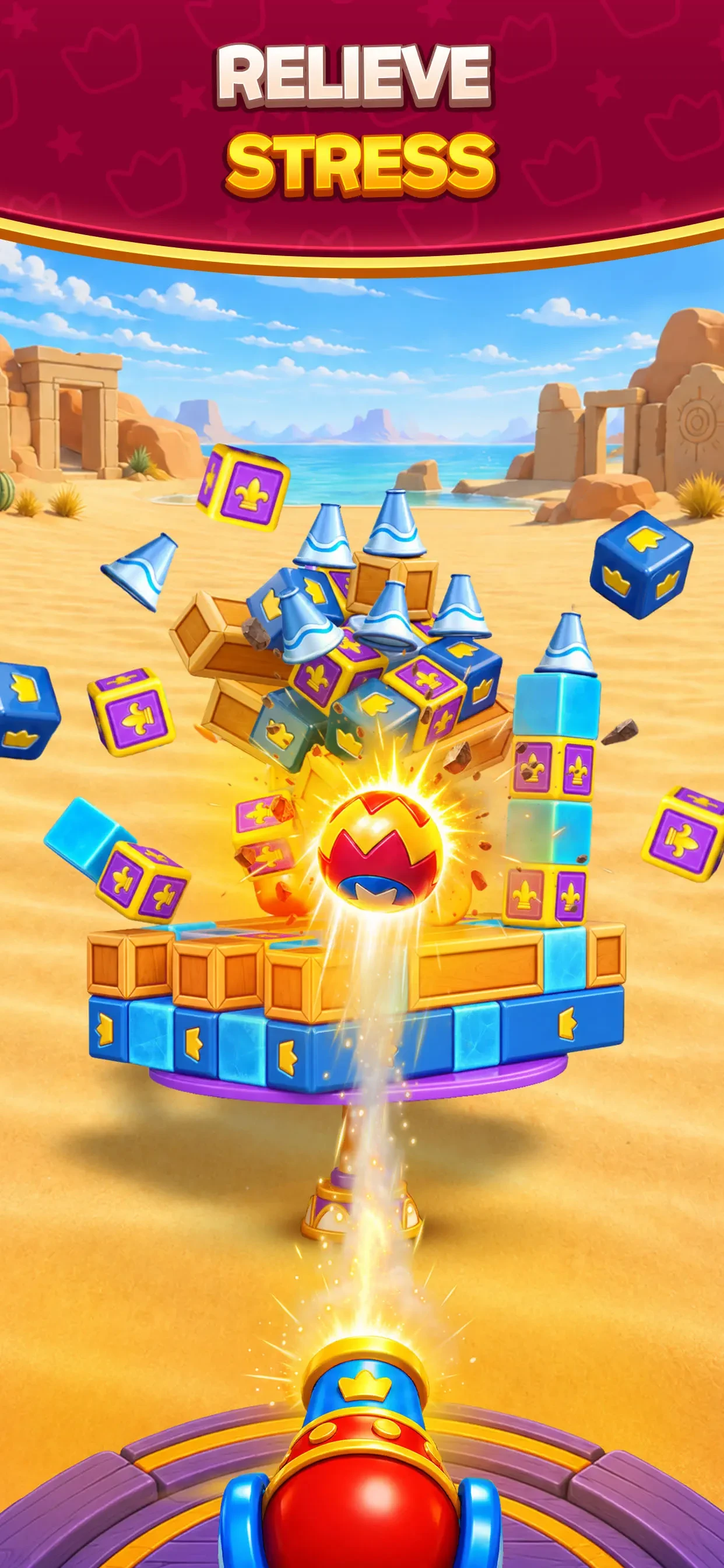 Royal Smash! - Physics Puzzle app store screenshot 4 — Games (iOS)