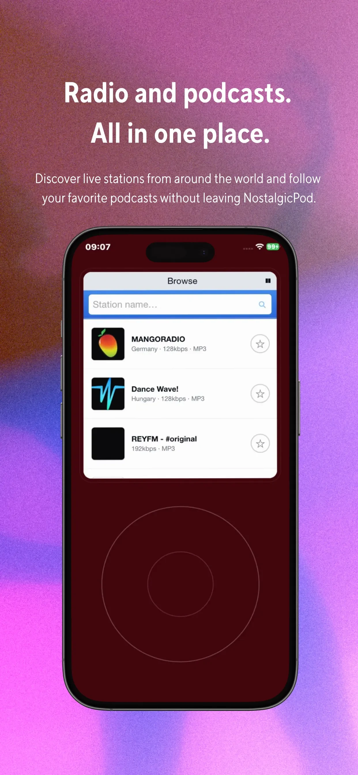NostalgicPod app store screenshot 3 — Unknown (iOS)