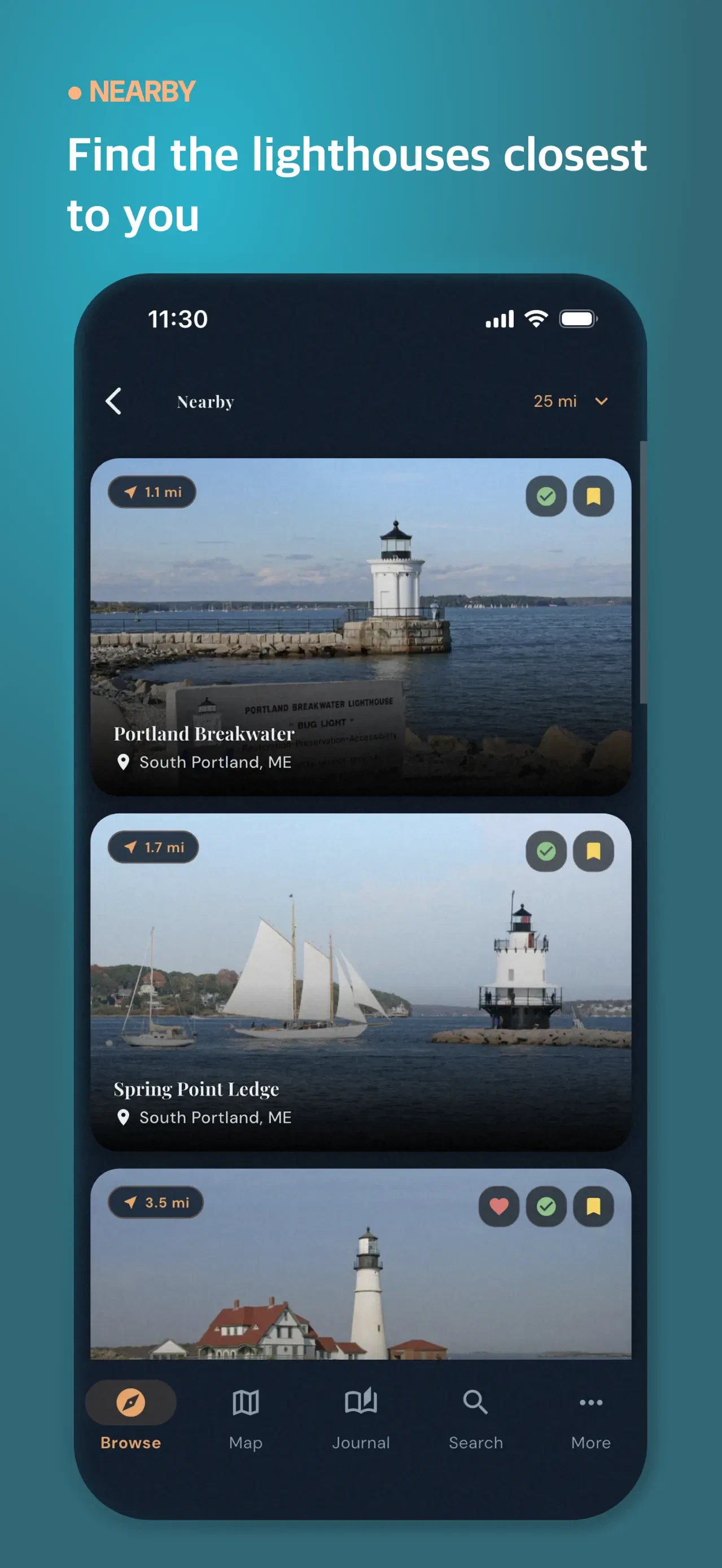 U.S. Lighthouse Guide app store screenshot 3 — Unknown (iOS)