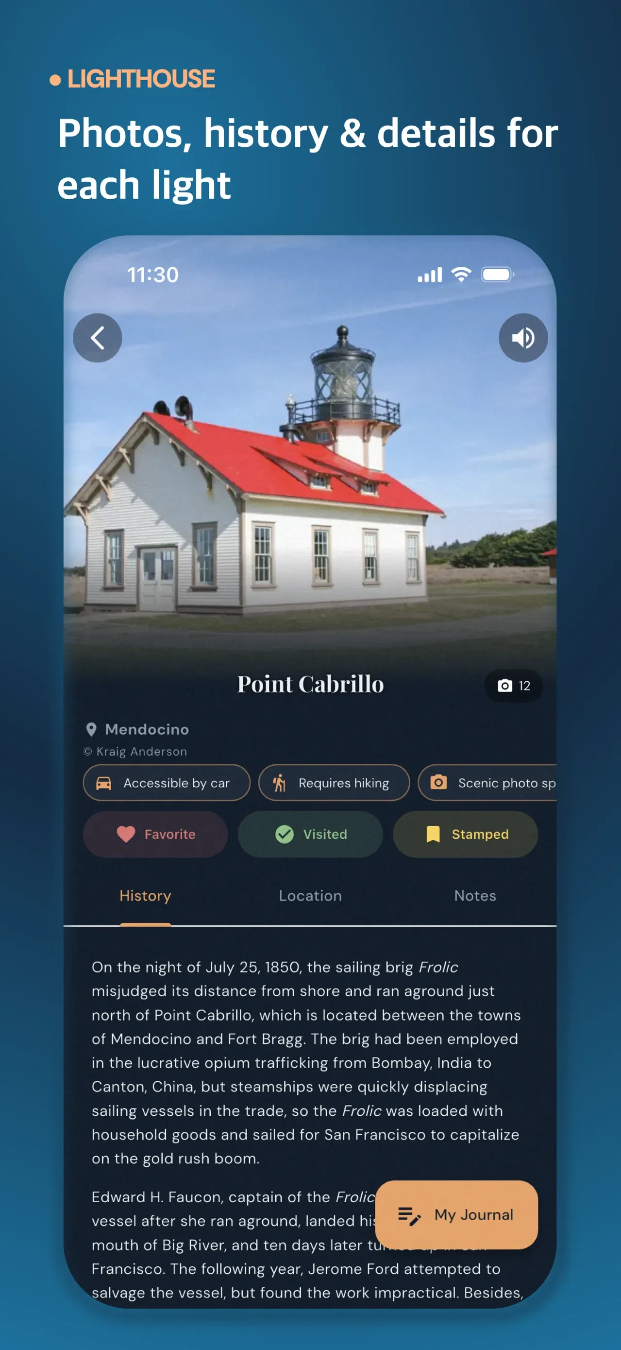 U.S. Lighthouse Guide app store screenshot 4 — Unknown (iOS)