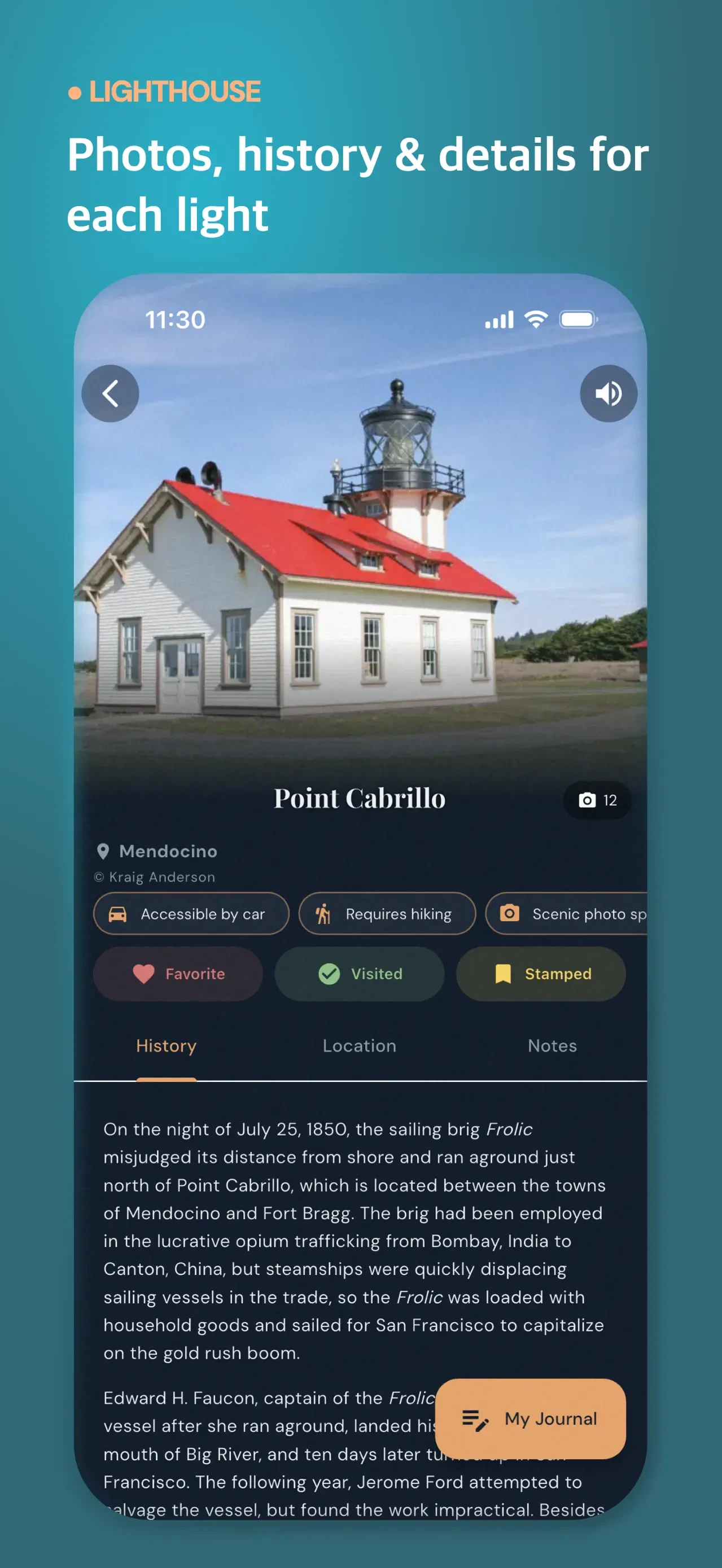 U.S. Lighthouse Guide app store screenshot 3 — Unknown (iOS)
