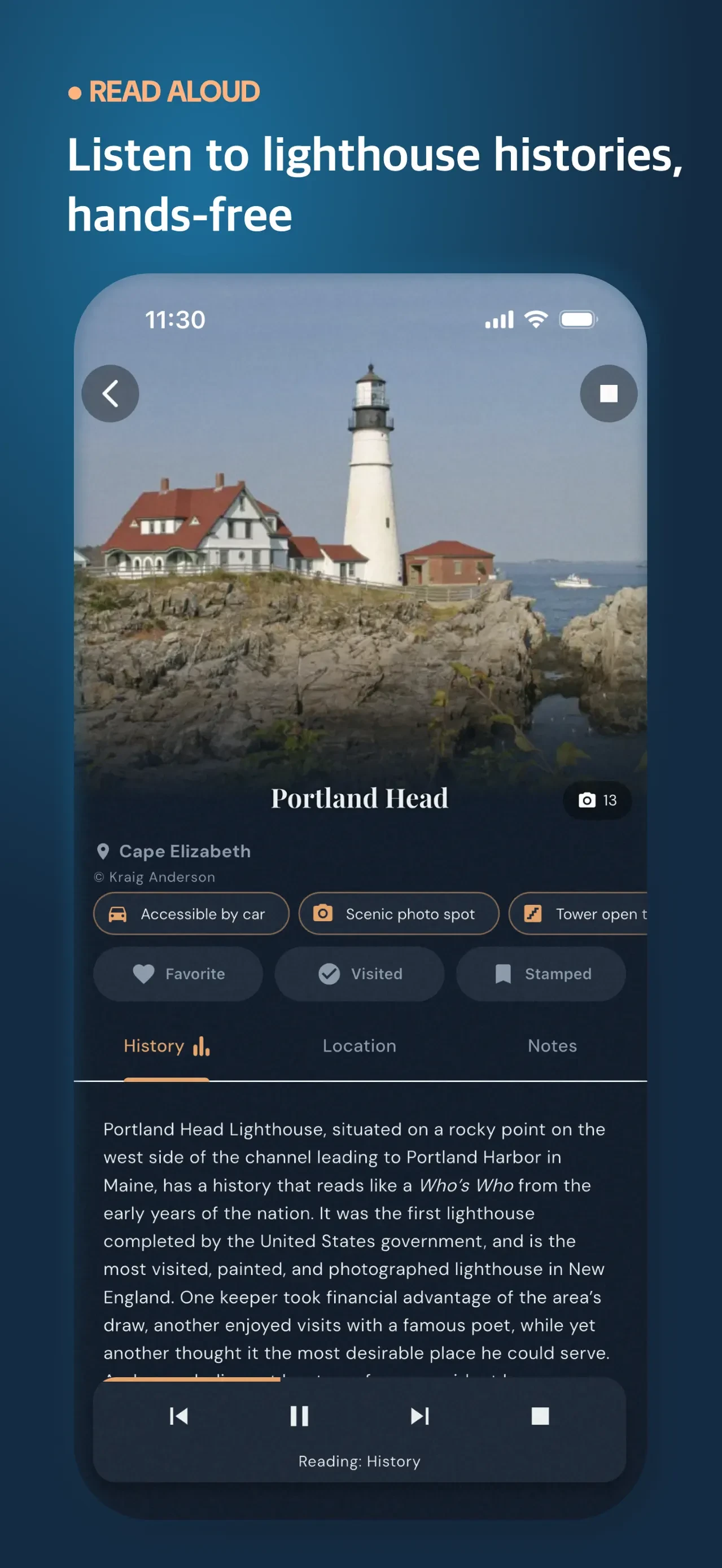 U.S. Lighthouse Guide app store screenshot 4 — Unknown (iOS)