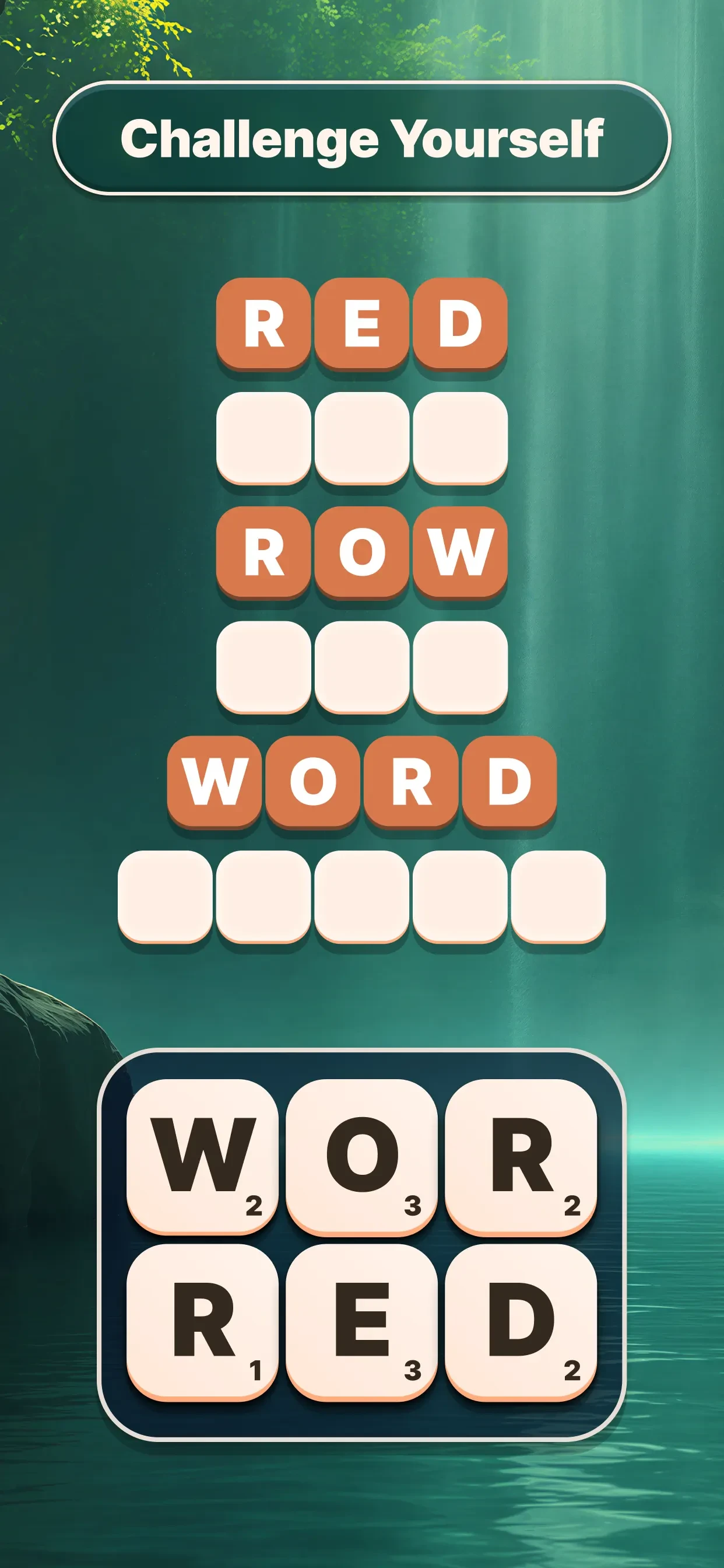 Word Tiles - Relaxing Puzzle app store screenshot 1 — Games (iOS)