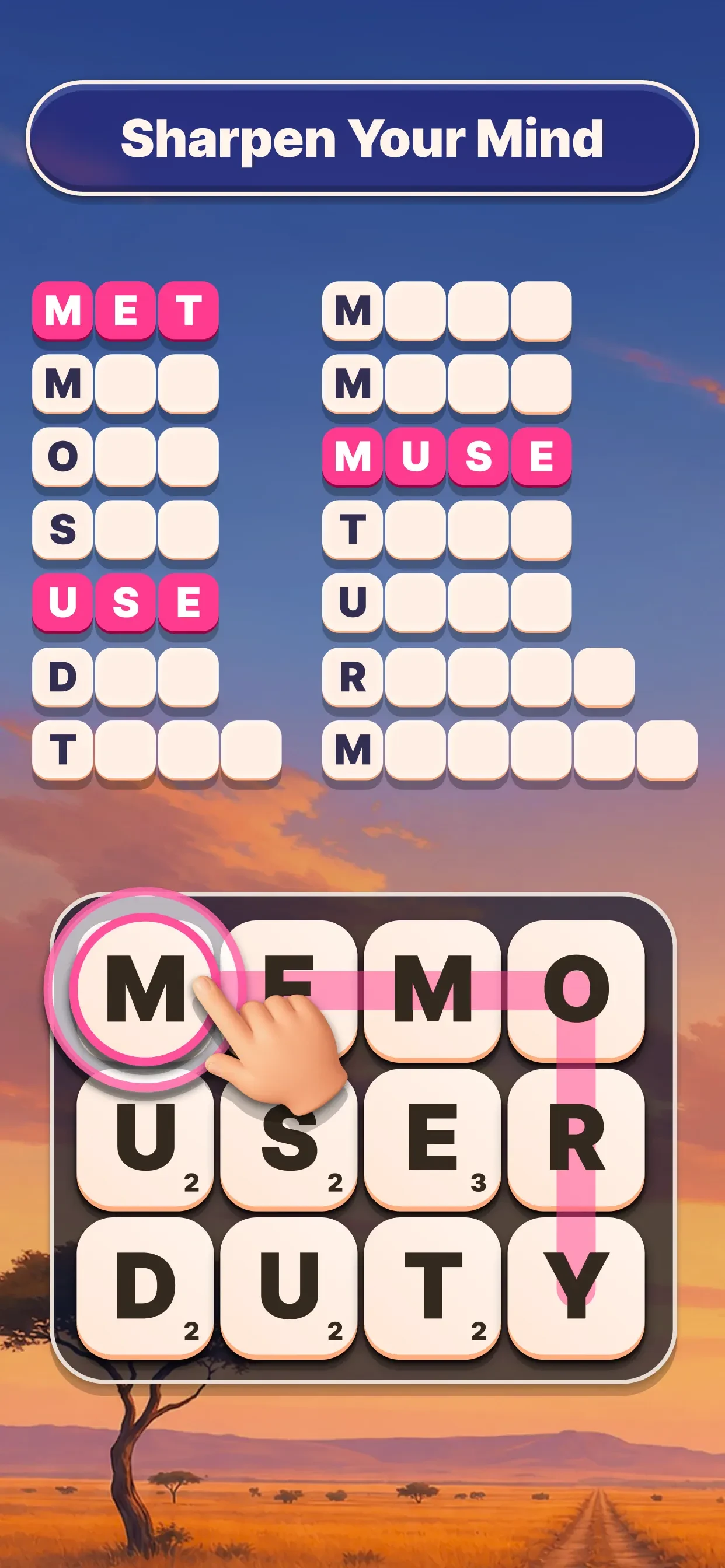 Word Tiles - Relaxing Puzzle app store screenshot 3 — Games (iOS)