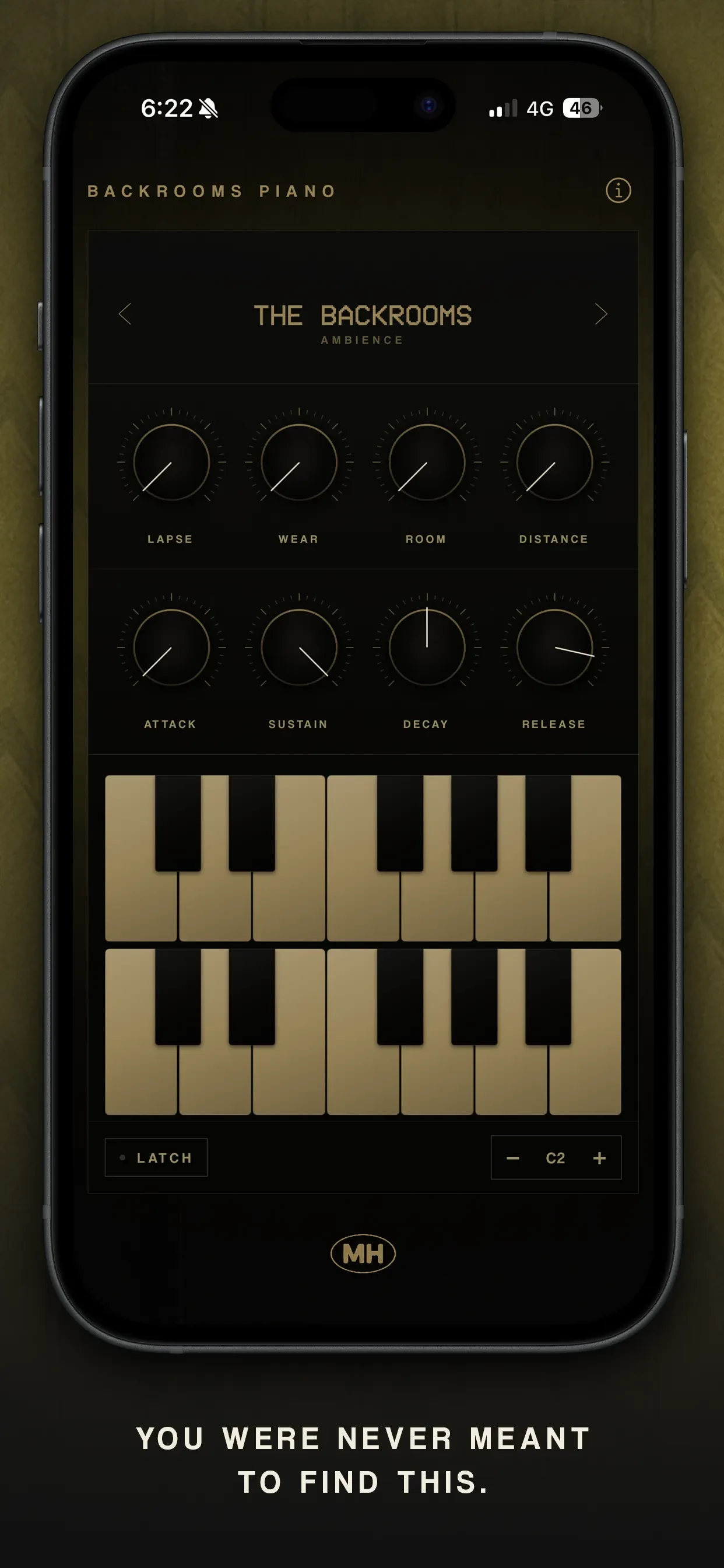 Backrooms Piano app store screenshot 1 — Unknown (iOS)