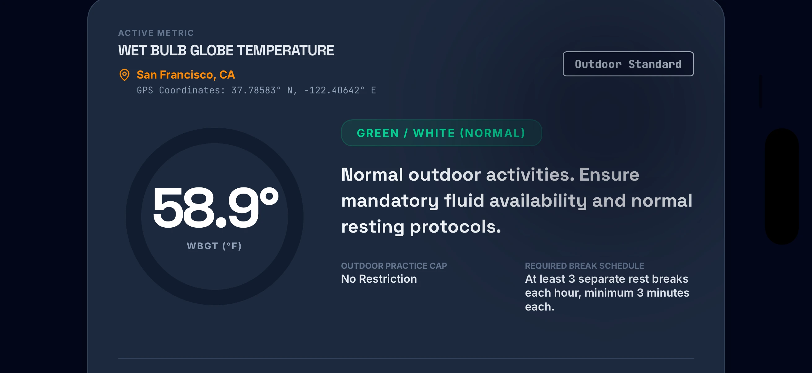 Texas WBGT app store screenshot 3 — Unknown (iOS)