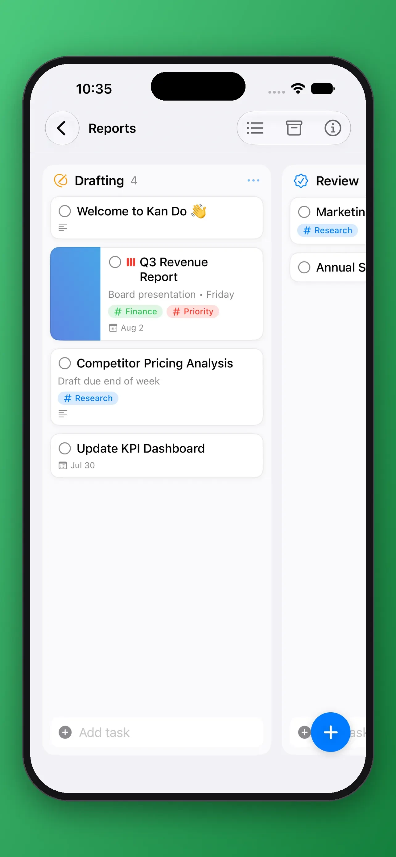 Kan Do: Project Management app store screenshot 1 — Unknown (iOS)