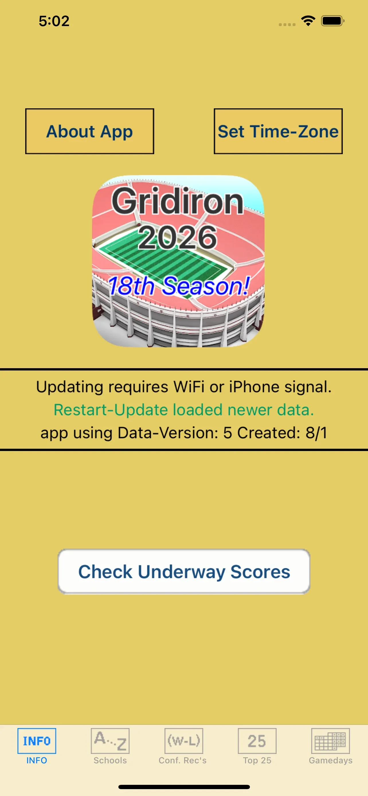 Gridiron 2026 College Football app store screenshot 1 — Unknown (iOS)