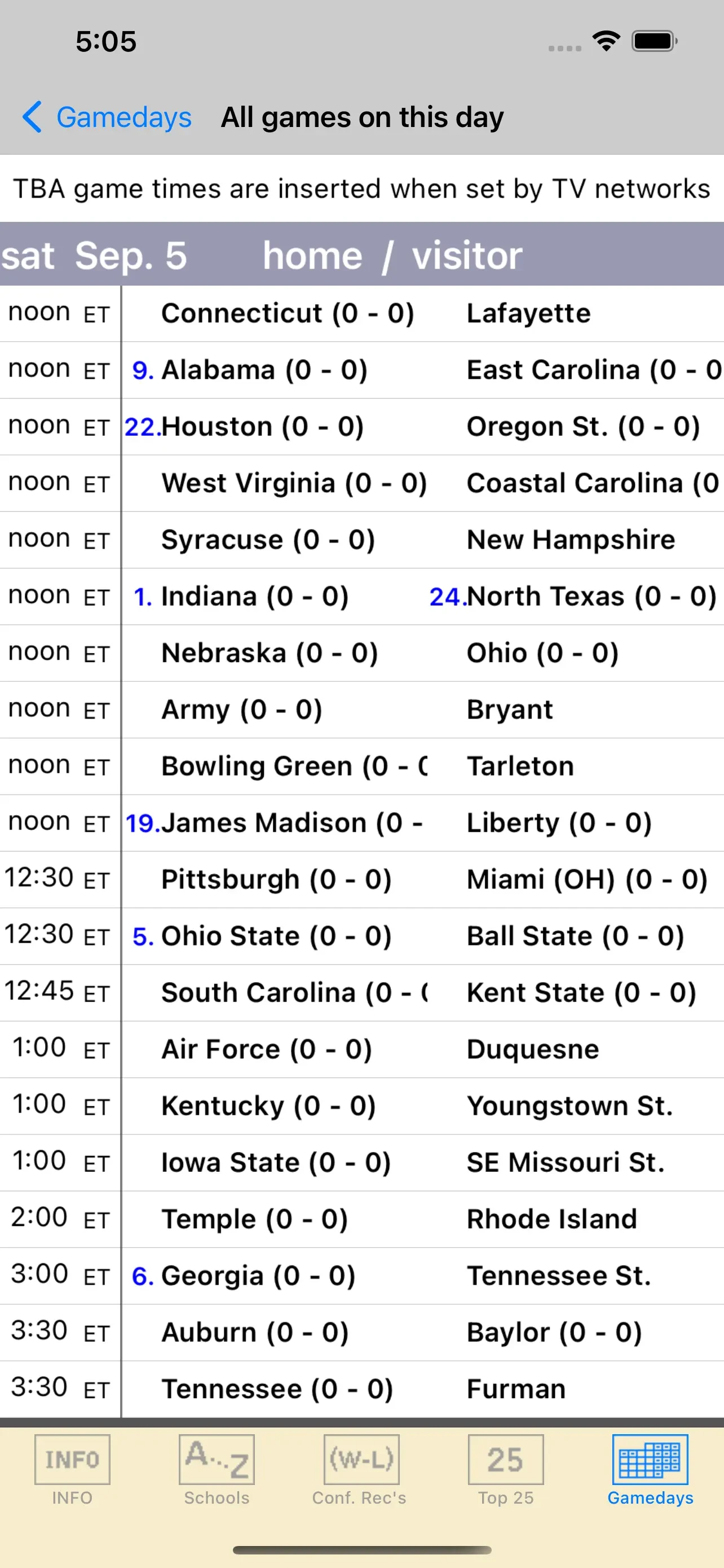 Gridiron 2026 College Football app store screenshot 4 — Unknown (iOS)