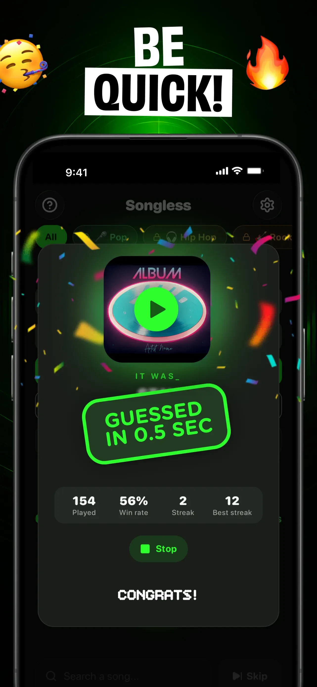 Songless: Guess the Song! app store screenshot 2 — Games (iOS)