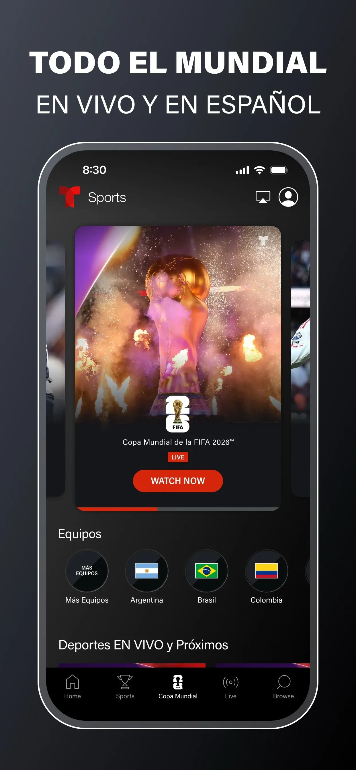 Telemundo: Series y TV en vivo app store screenshot 4 — Unknown (iOS)