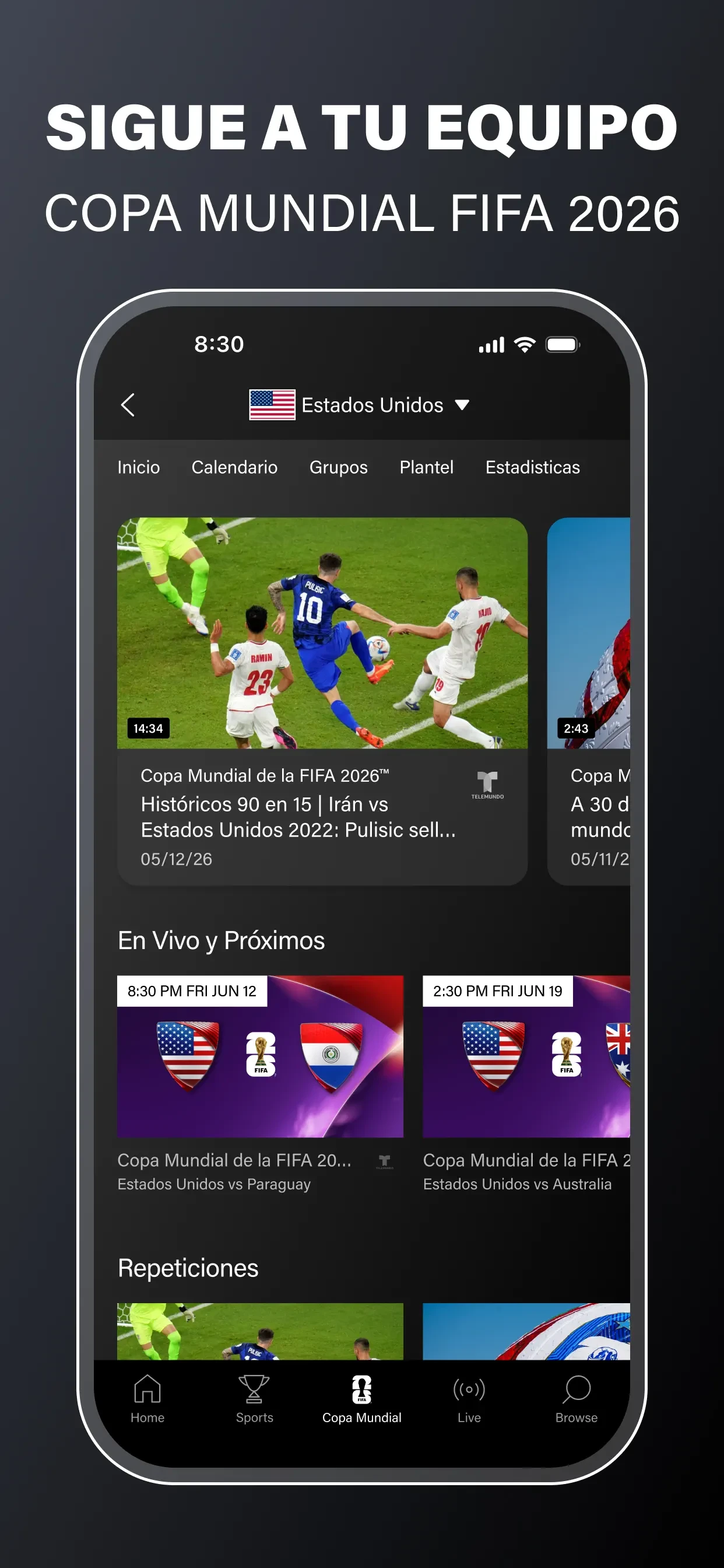 Telemundo: Series y TV en vivo app store screenshot 5 — Unknown (iOS)