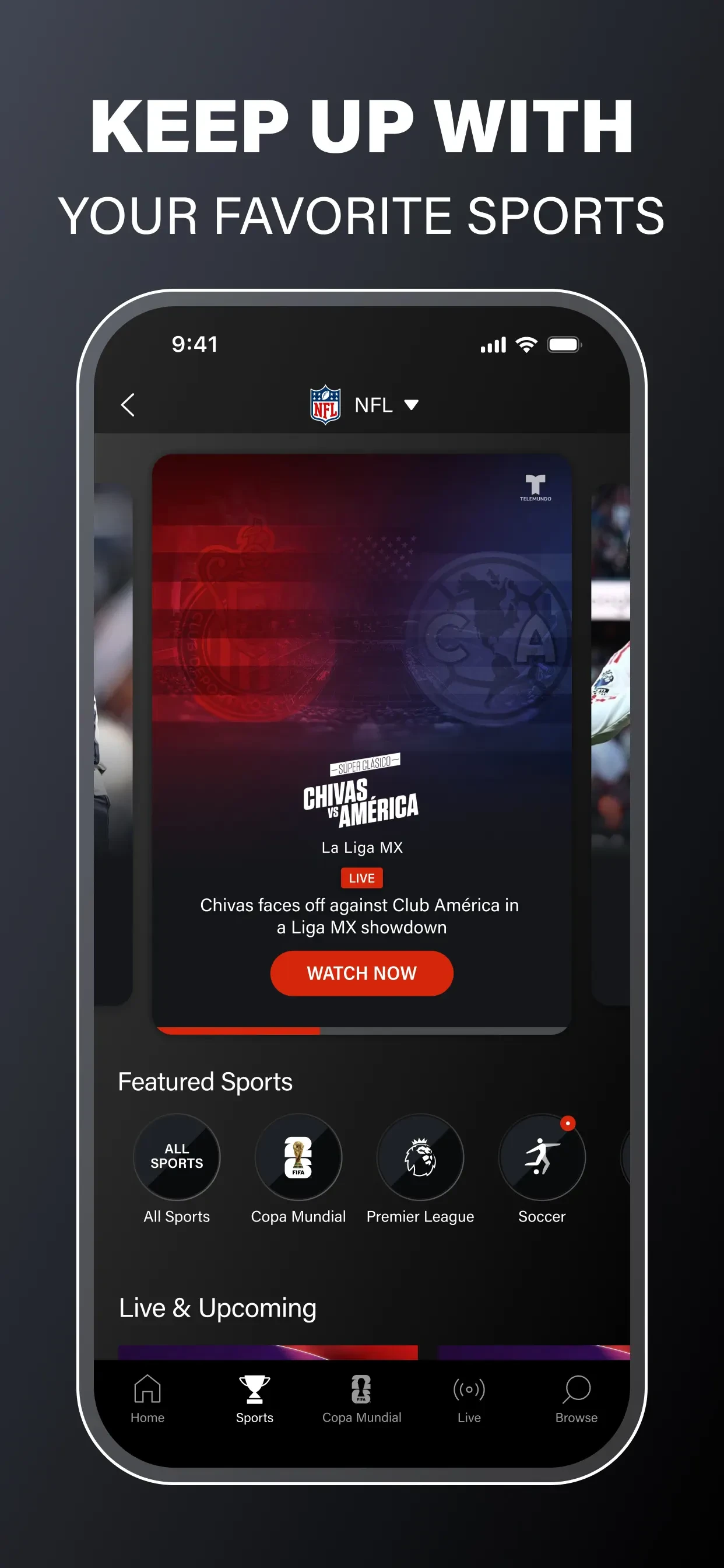 Telemundo: Series y TV en vivo app store screenshot 6 — Unknown (iOS)