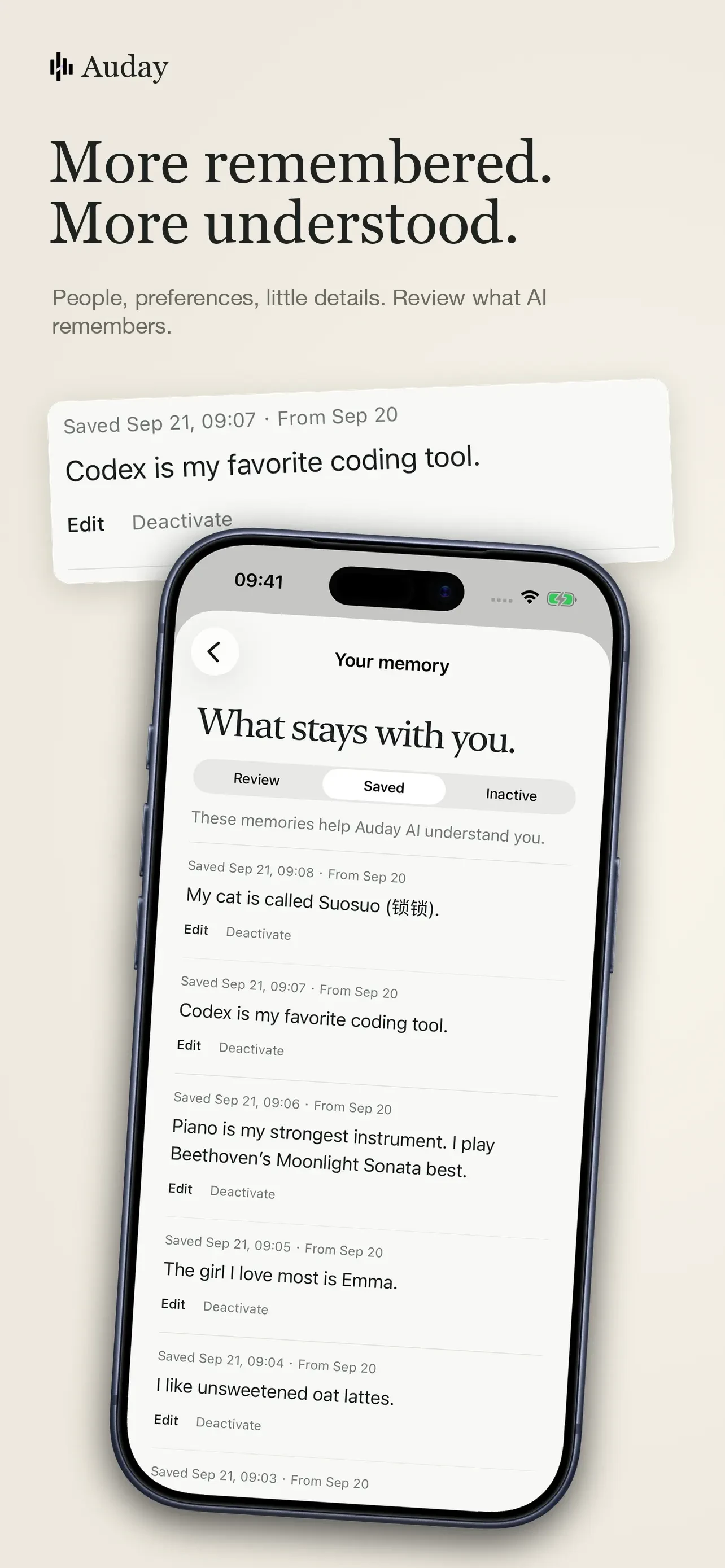 Auday - All-Day Watch Recorder app store screenshot 8 — Unknown (iOS)