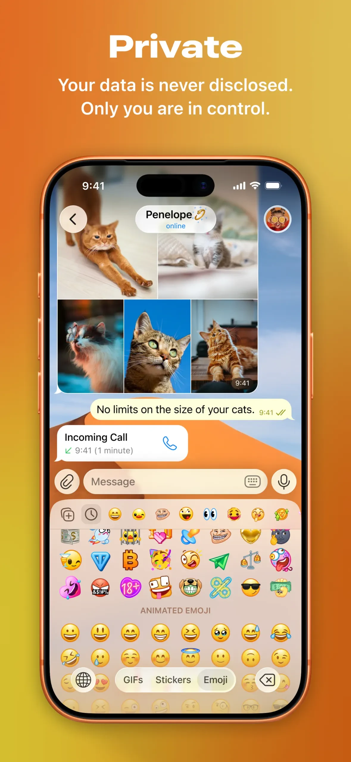 Telegram Messenger app store screenshot 3 — Social Networking (iOS)