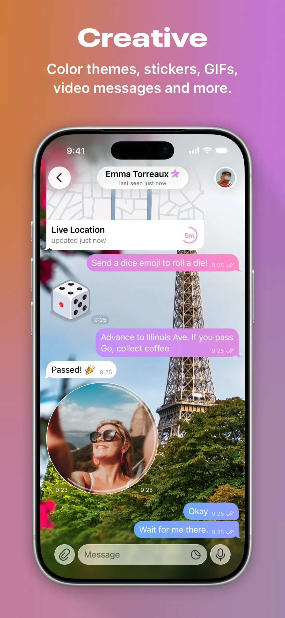 Telegram Messenger app store screenshot 5 — Social Networking (iOS)